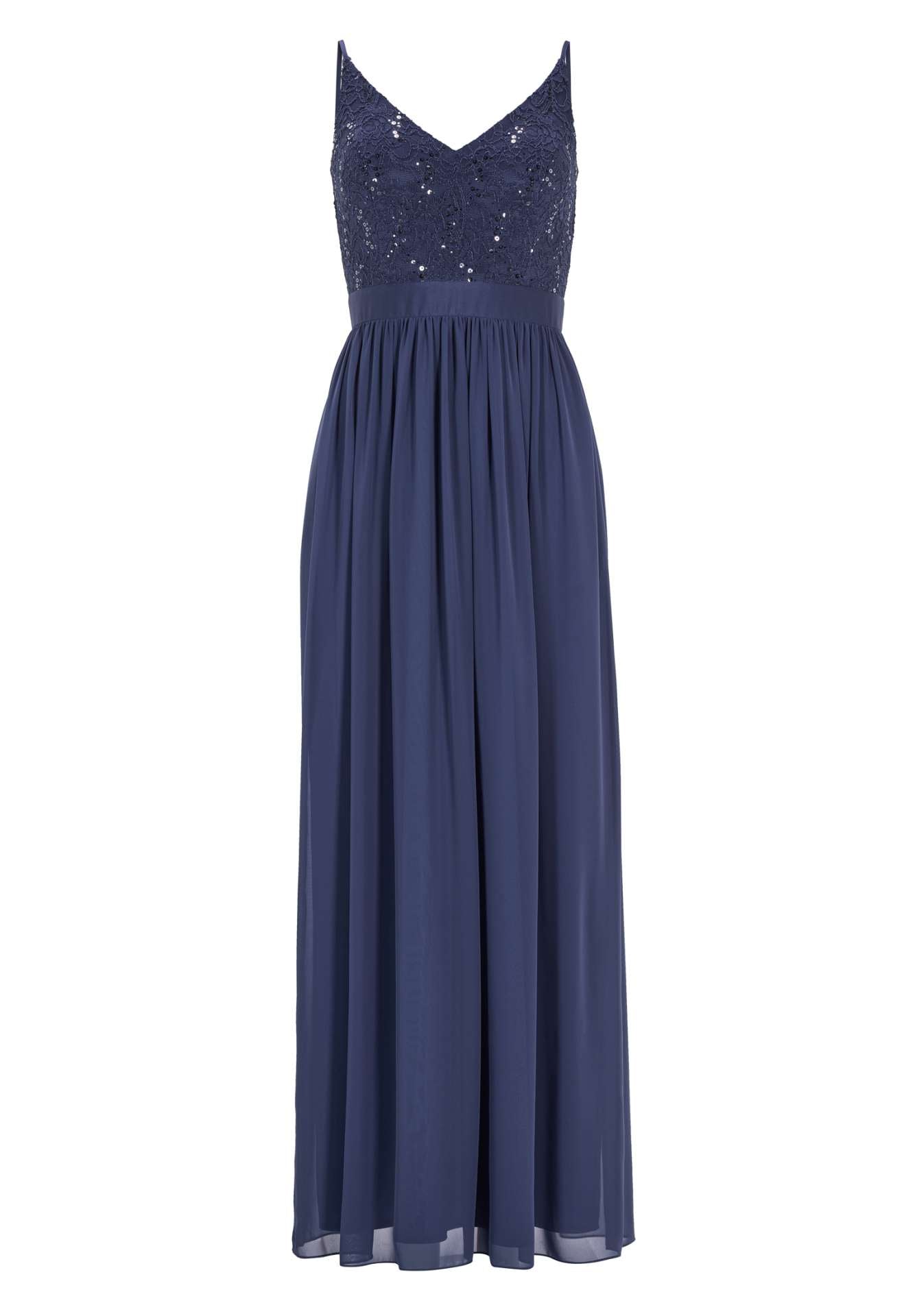 Abendkleid aus Spitze-Chiffon-Mix