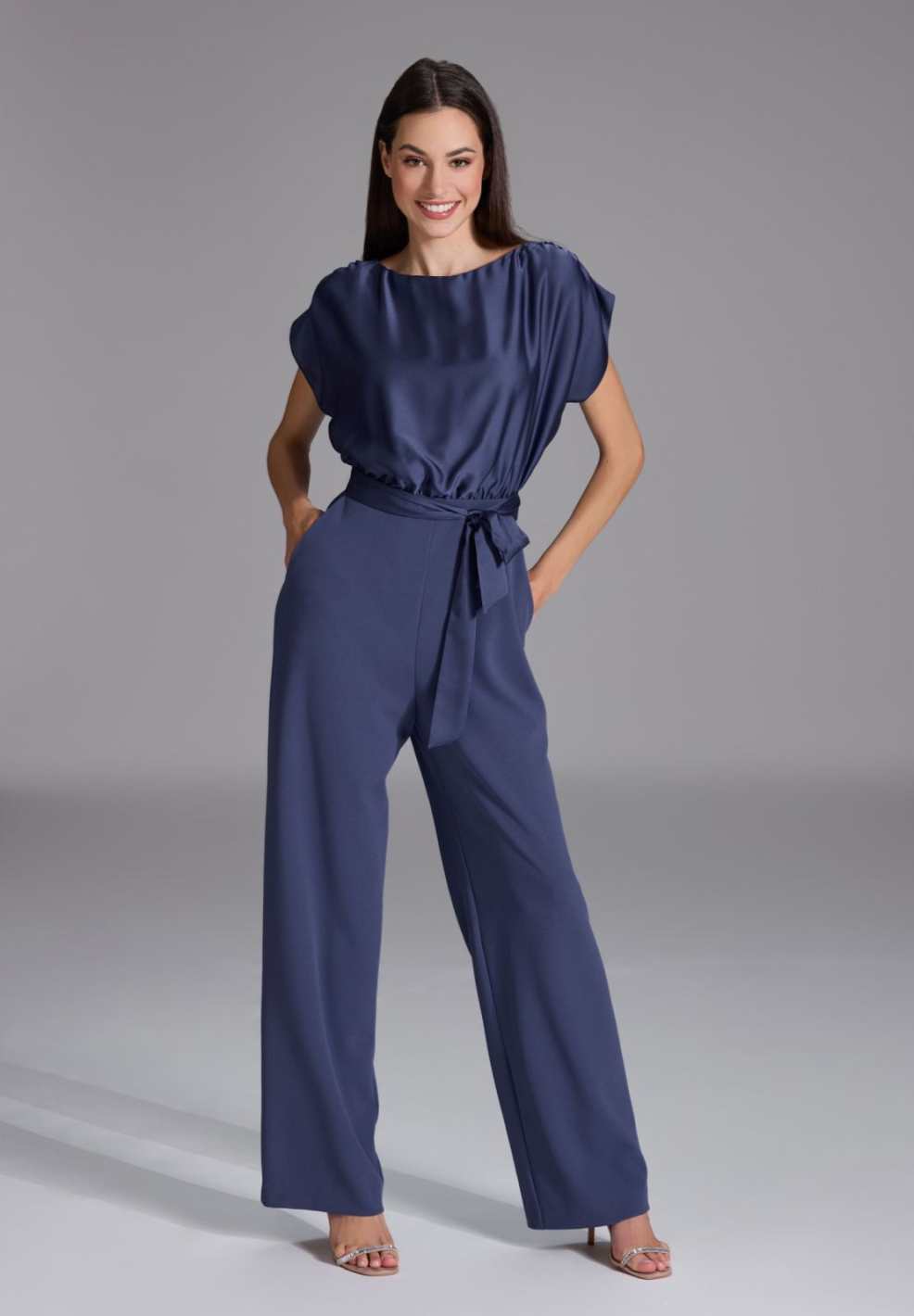 Jumpsuit mit geradem Beinschnitt future blue