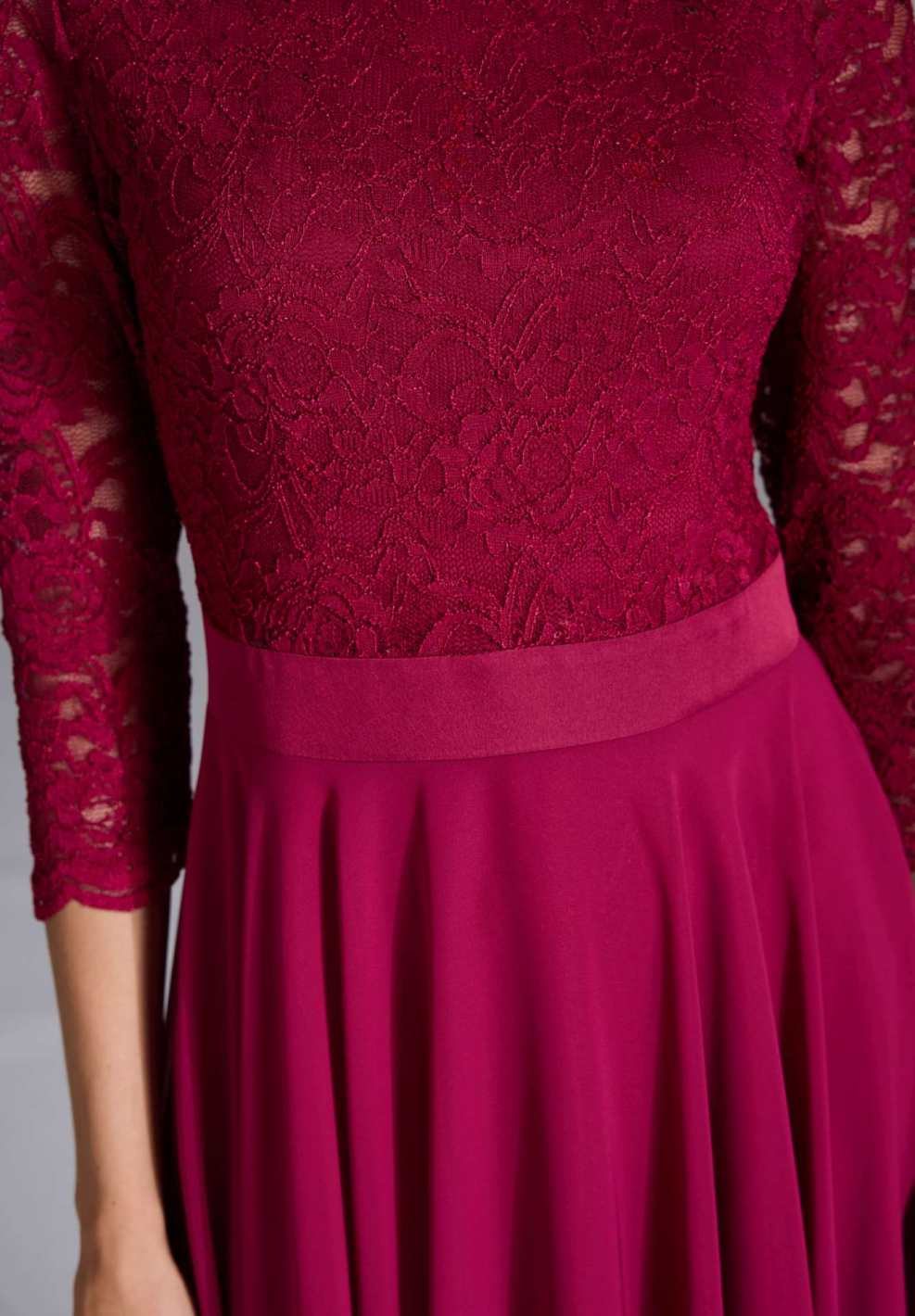 Midikleid mit fließendem Chiffon-Rock