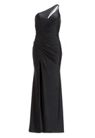 One-Shoulder-Kleid mit Cut-Out und Beinschlitz