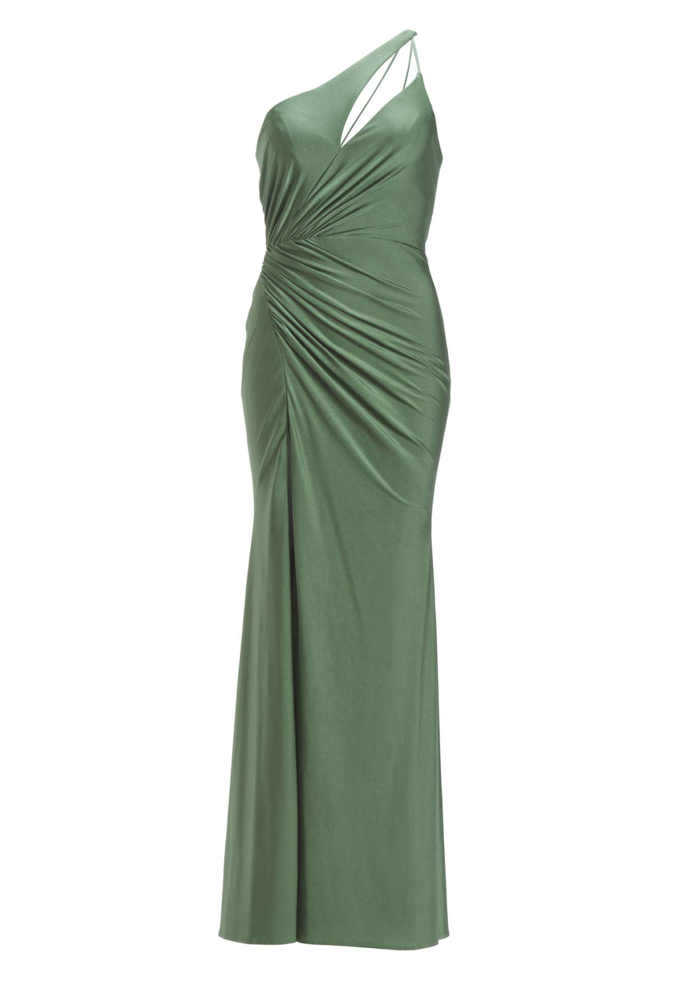 One-Shoulder-Kleid mit Cut-Out und Beinschlitz