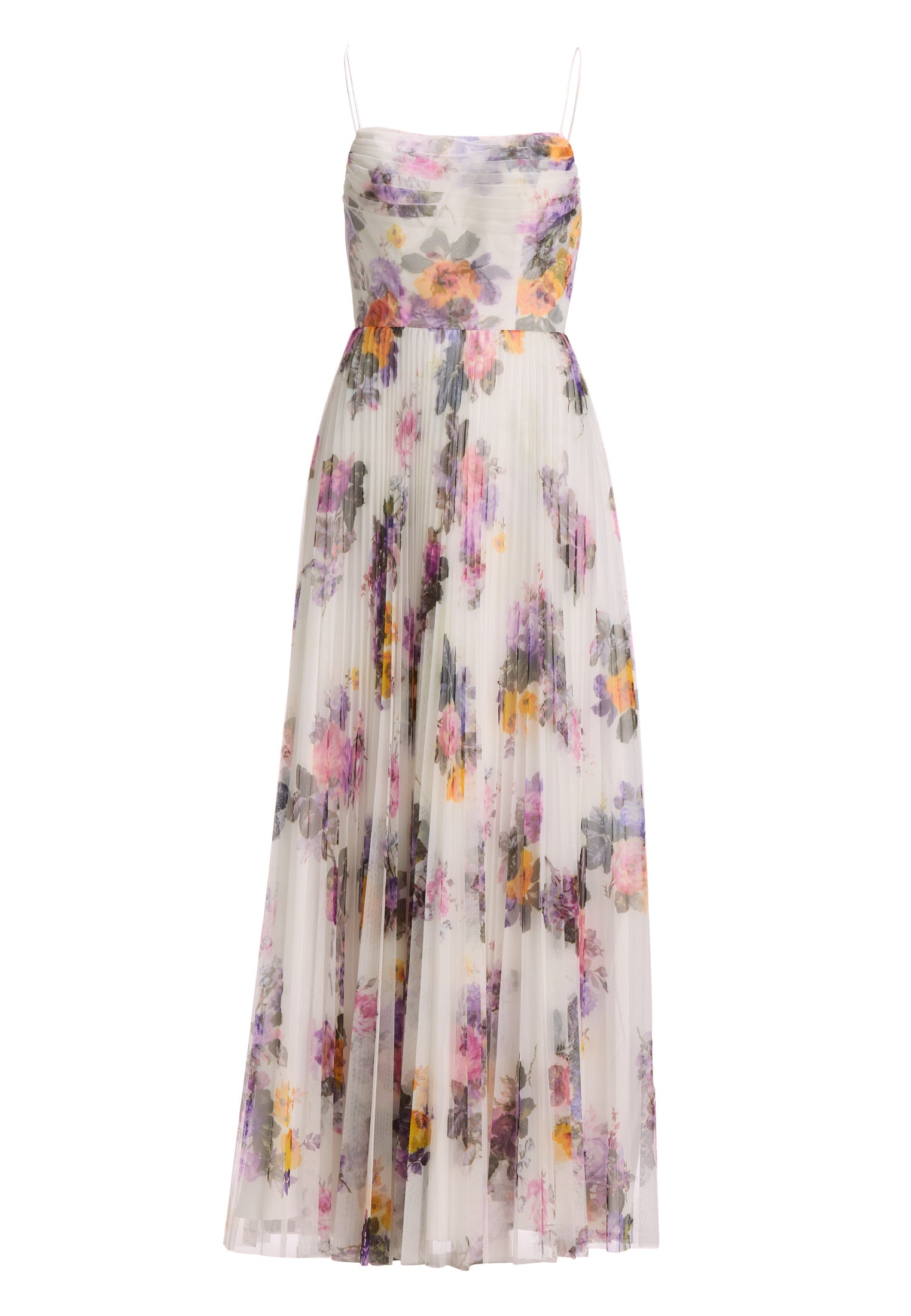 Printkleid mit plissiertem Rock