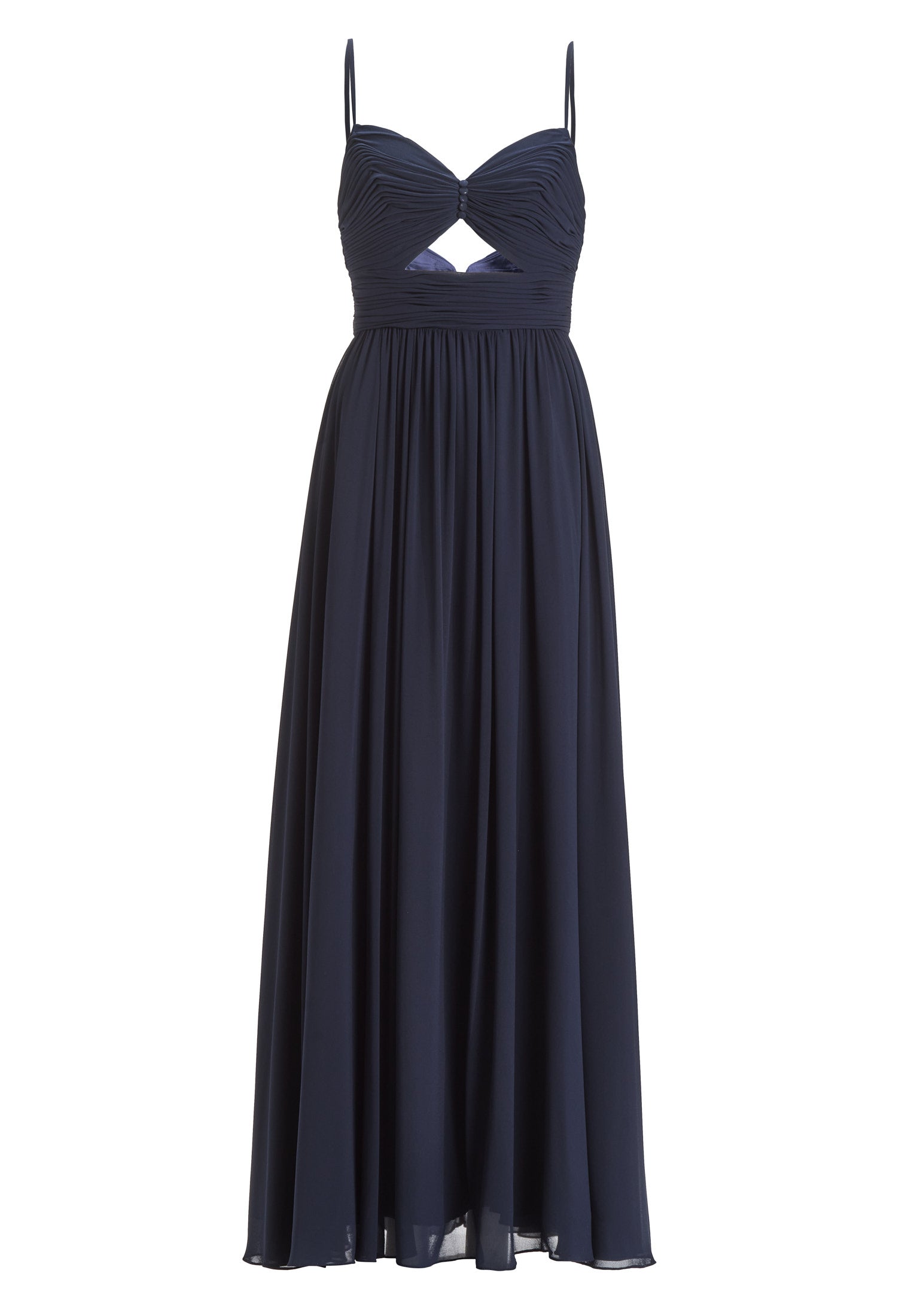 Chiffonkleid mit Cut-Out Detail und feiner Raffung