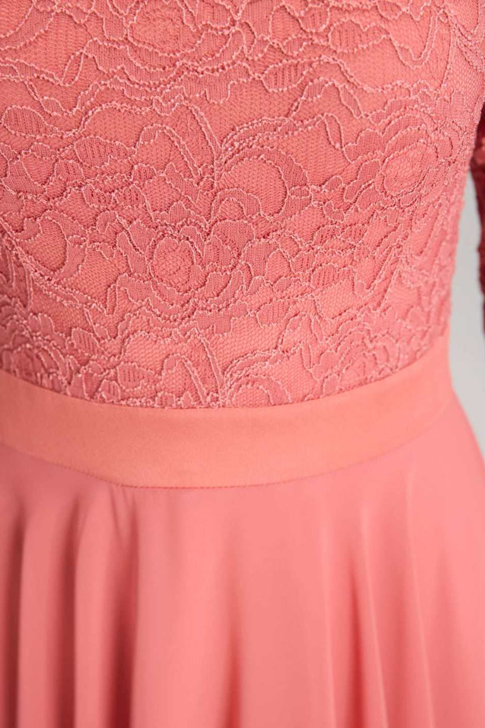 Midikleid mit fließendem Chiffon-Rock