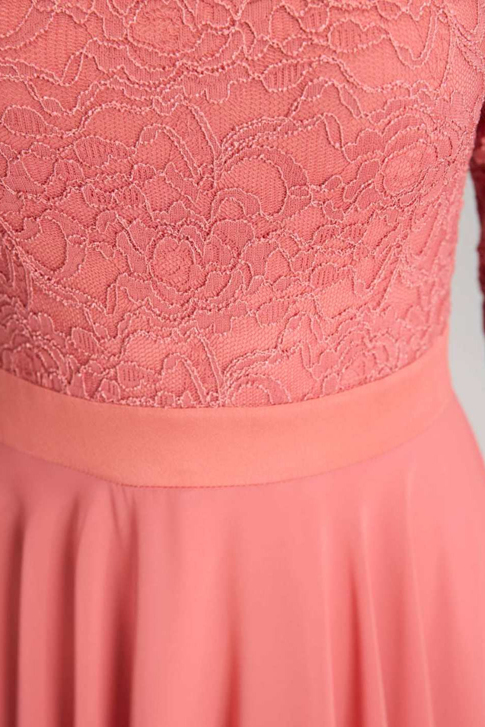 Midikleid mit fließendem Chiffon-Rock