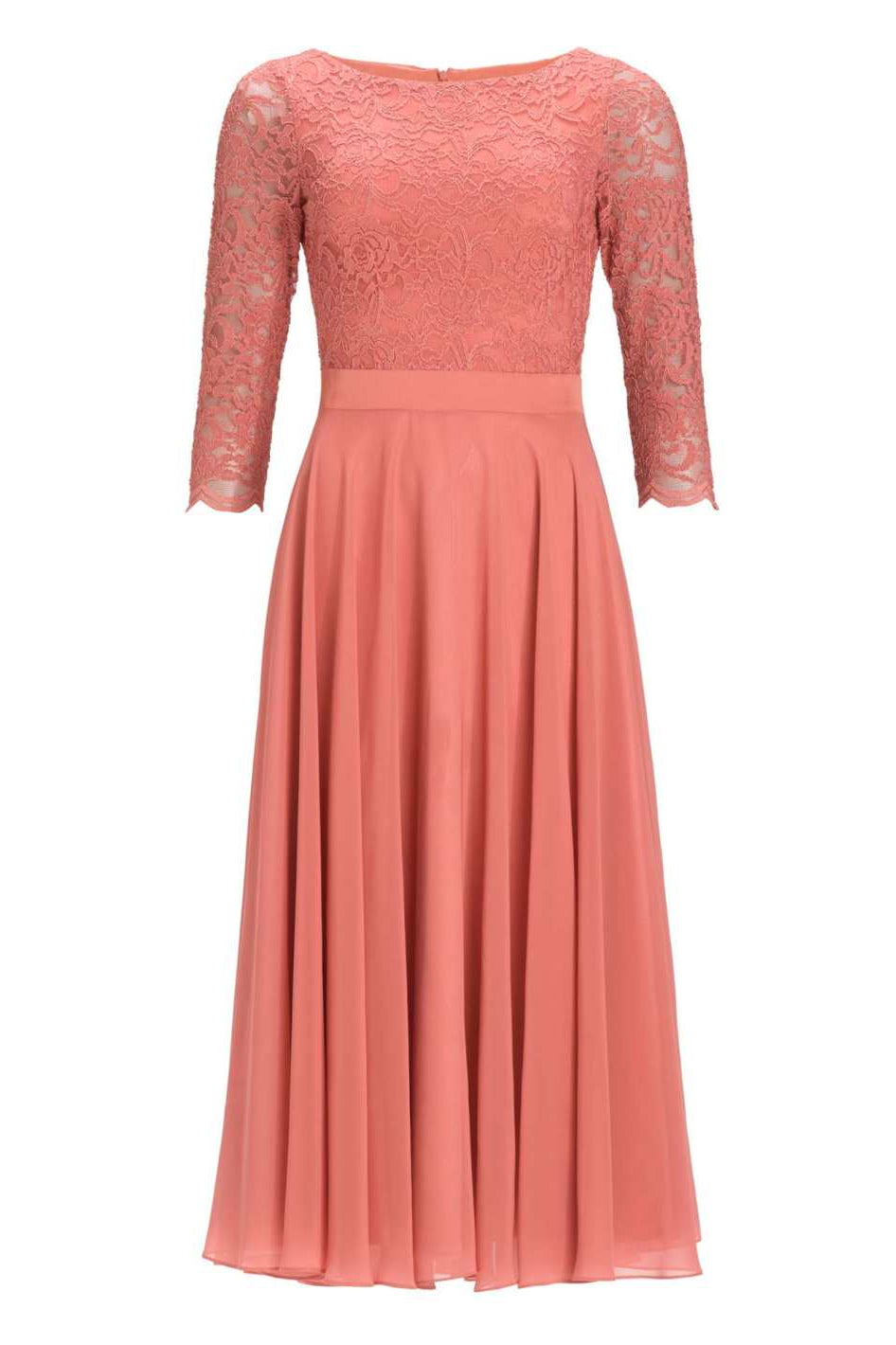 Midikleid mit fließendem Chiffon-Rock