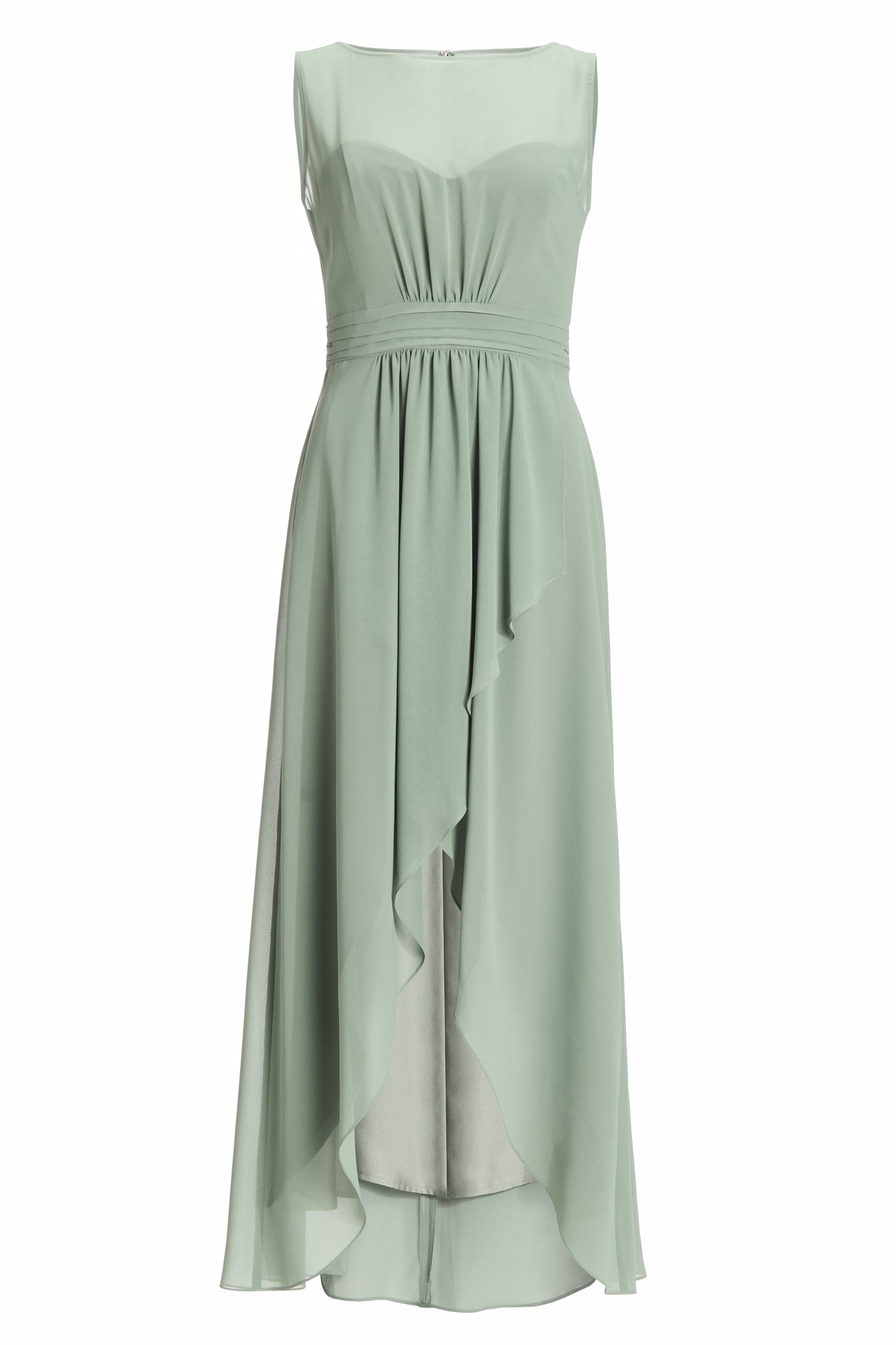 Abendkleid aus Chiffon mit Vokuhila Saum