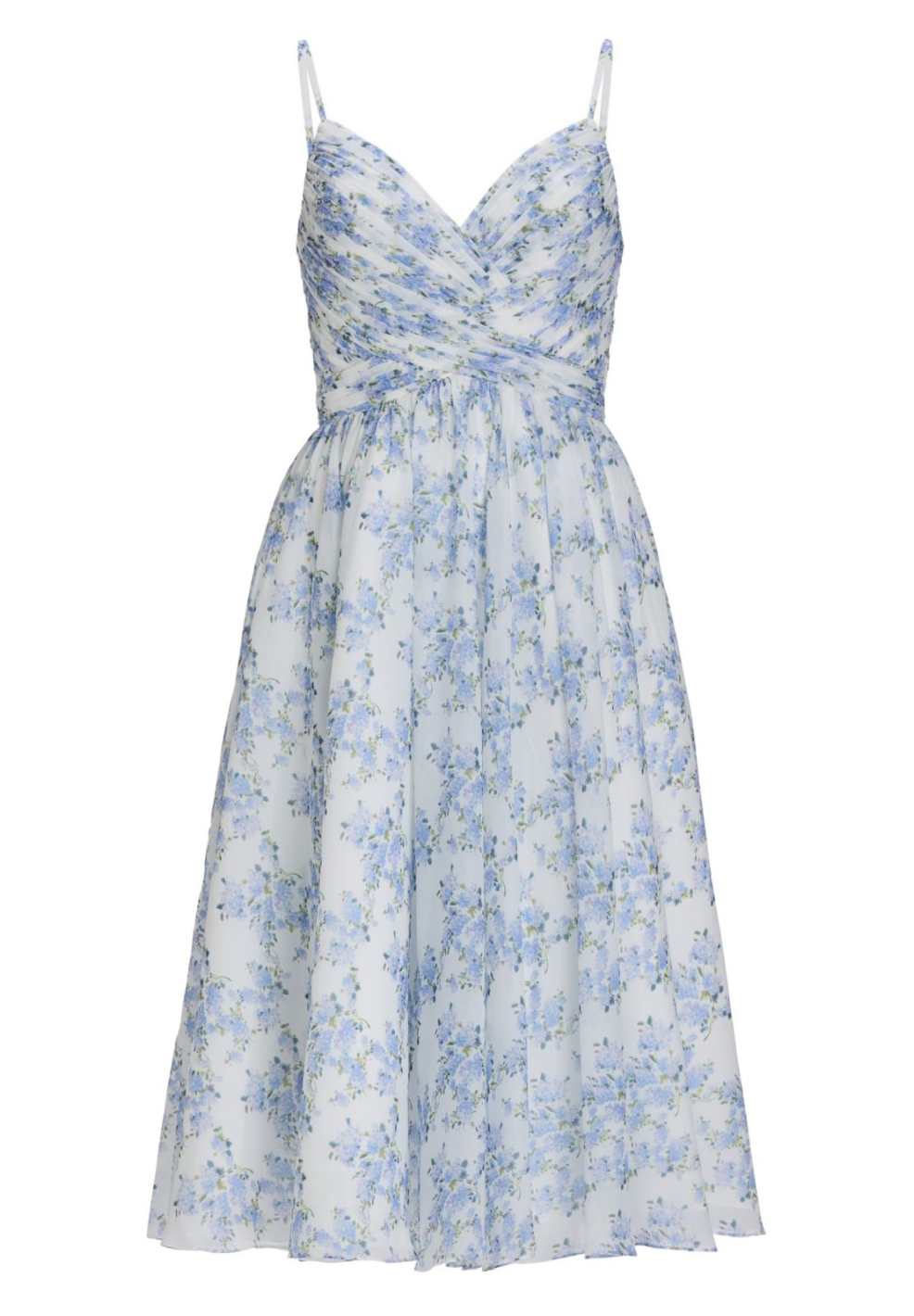 Midikleid aus Chiffon mit floralem Print