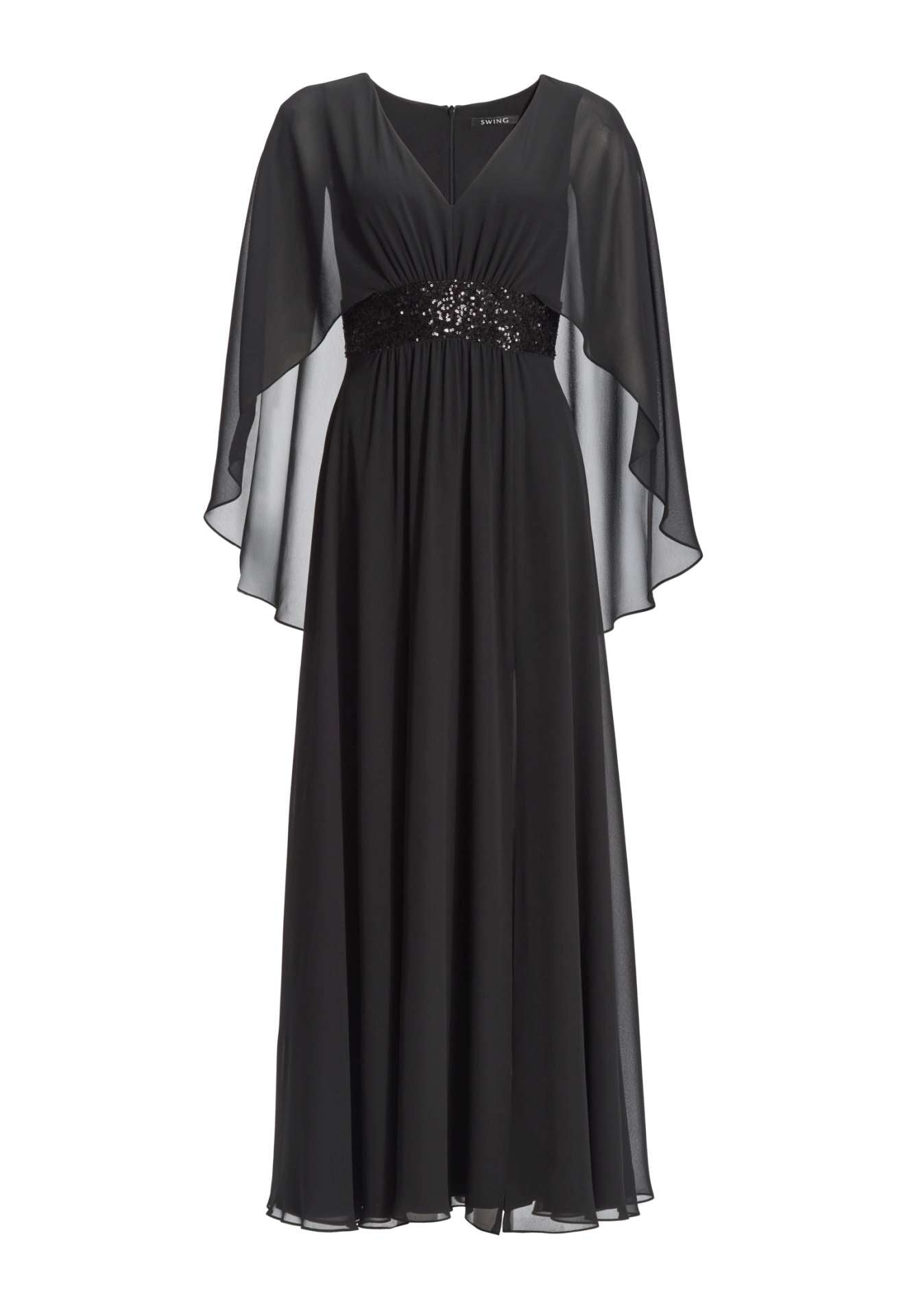 Abendkleid mit Cape aus Chiffon