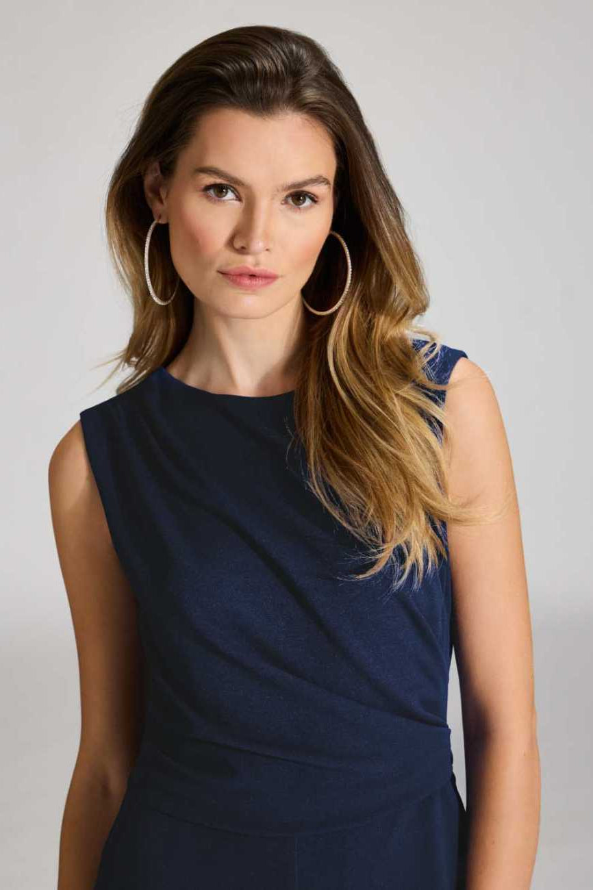 Jumpsuit aus Crepe Jersey mit Drapierung