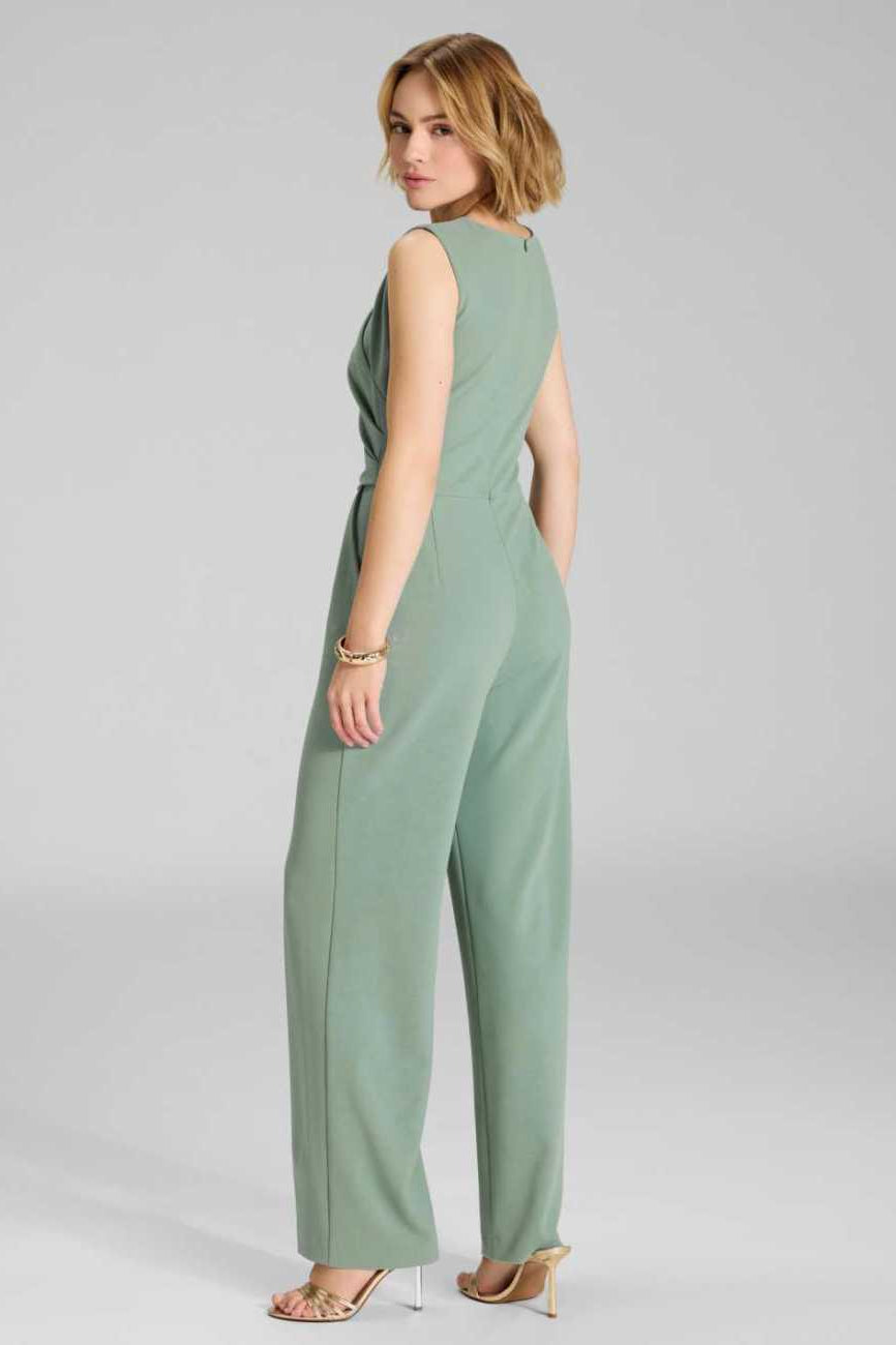 Jumpsuit aus Crepe Jersey mit Drapierung