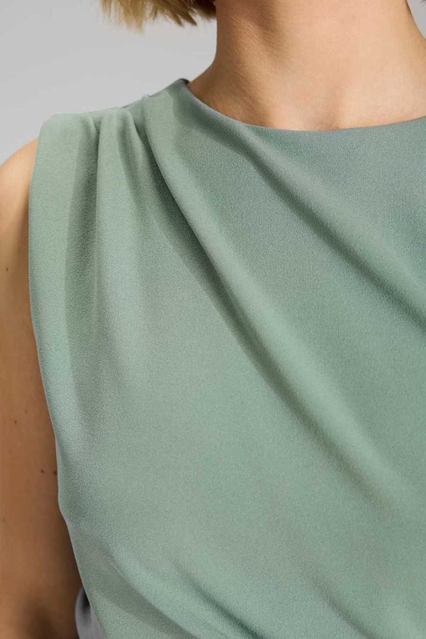 Jumpsuit aus Crepe Jersey mit Drapierung