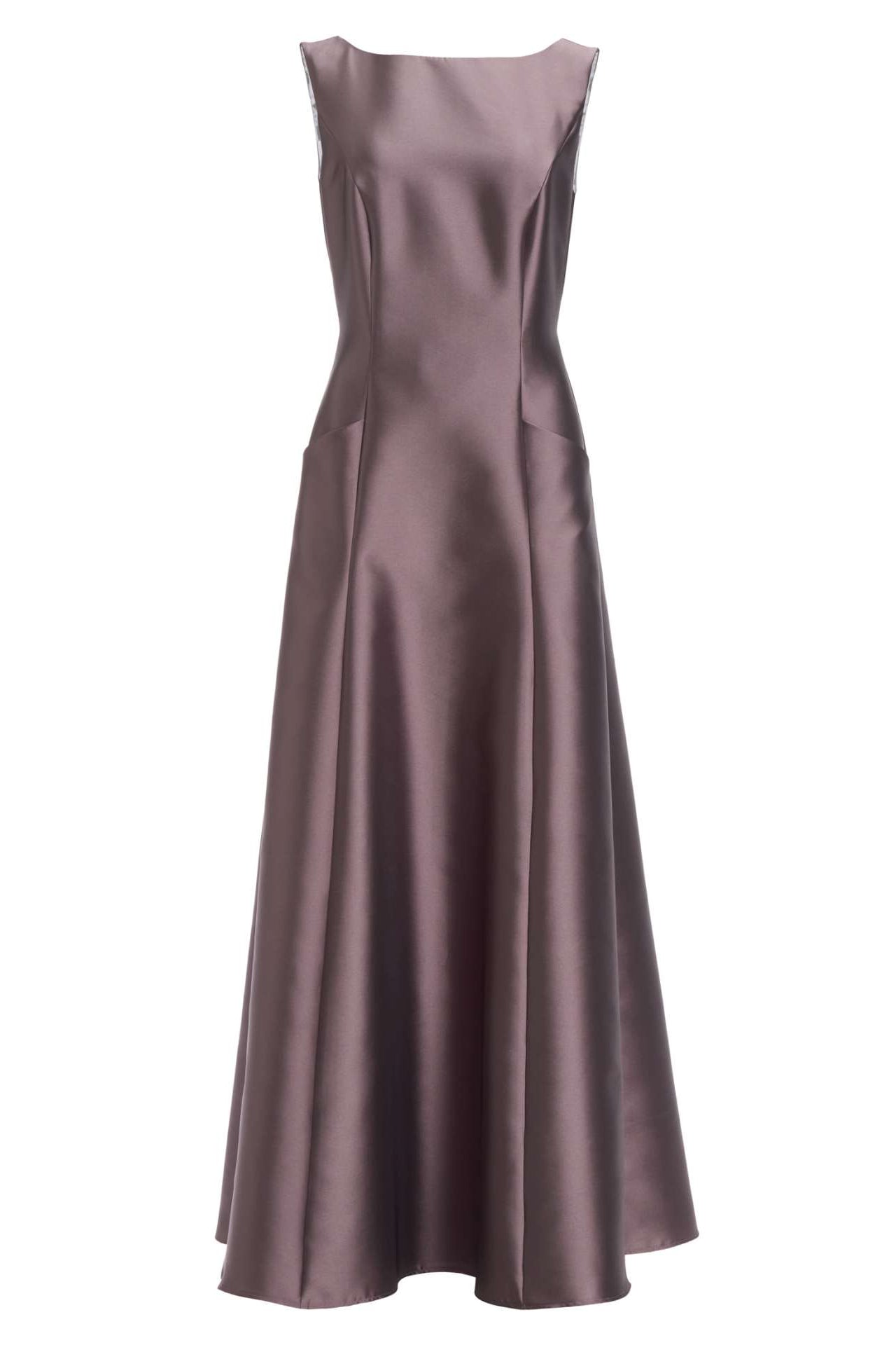 Abendkleid aus Twill mit Taschen