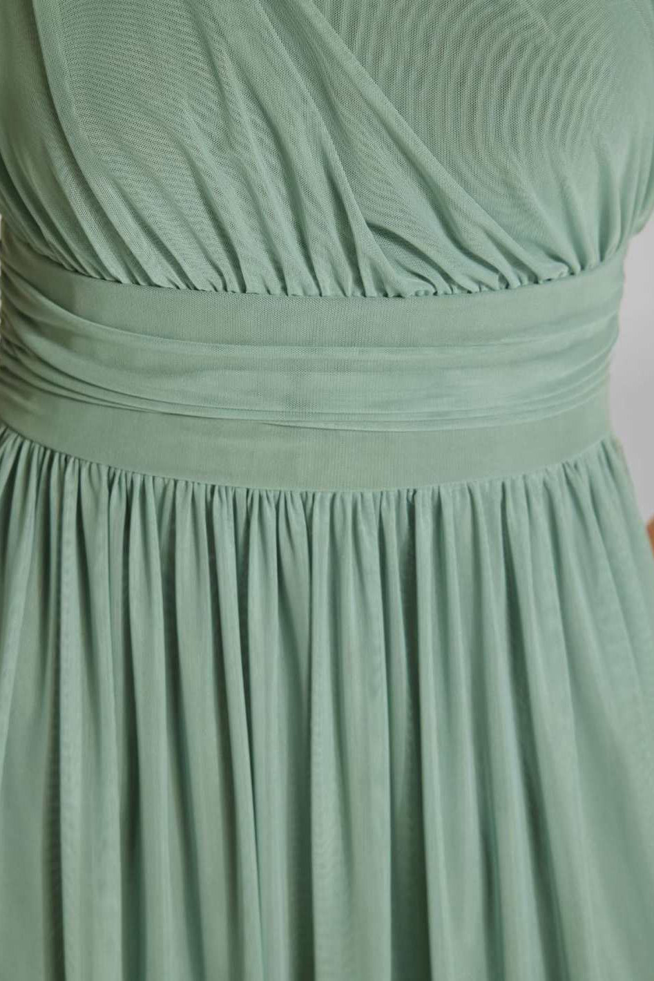 Abendkleid One Shoulder aus Mesh