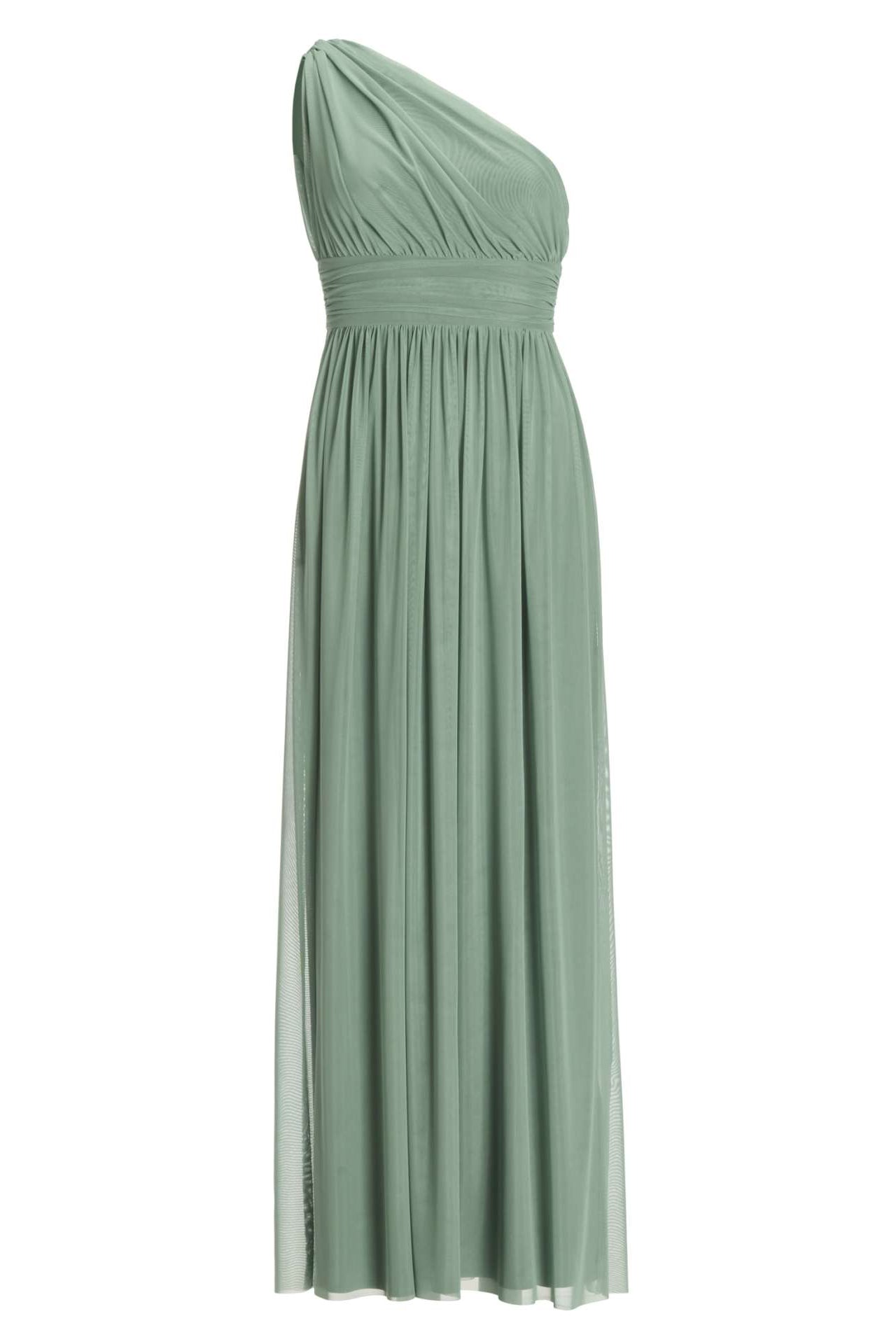 Abendkleid One Shoulder aus Mesh