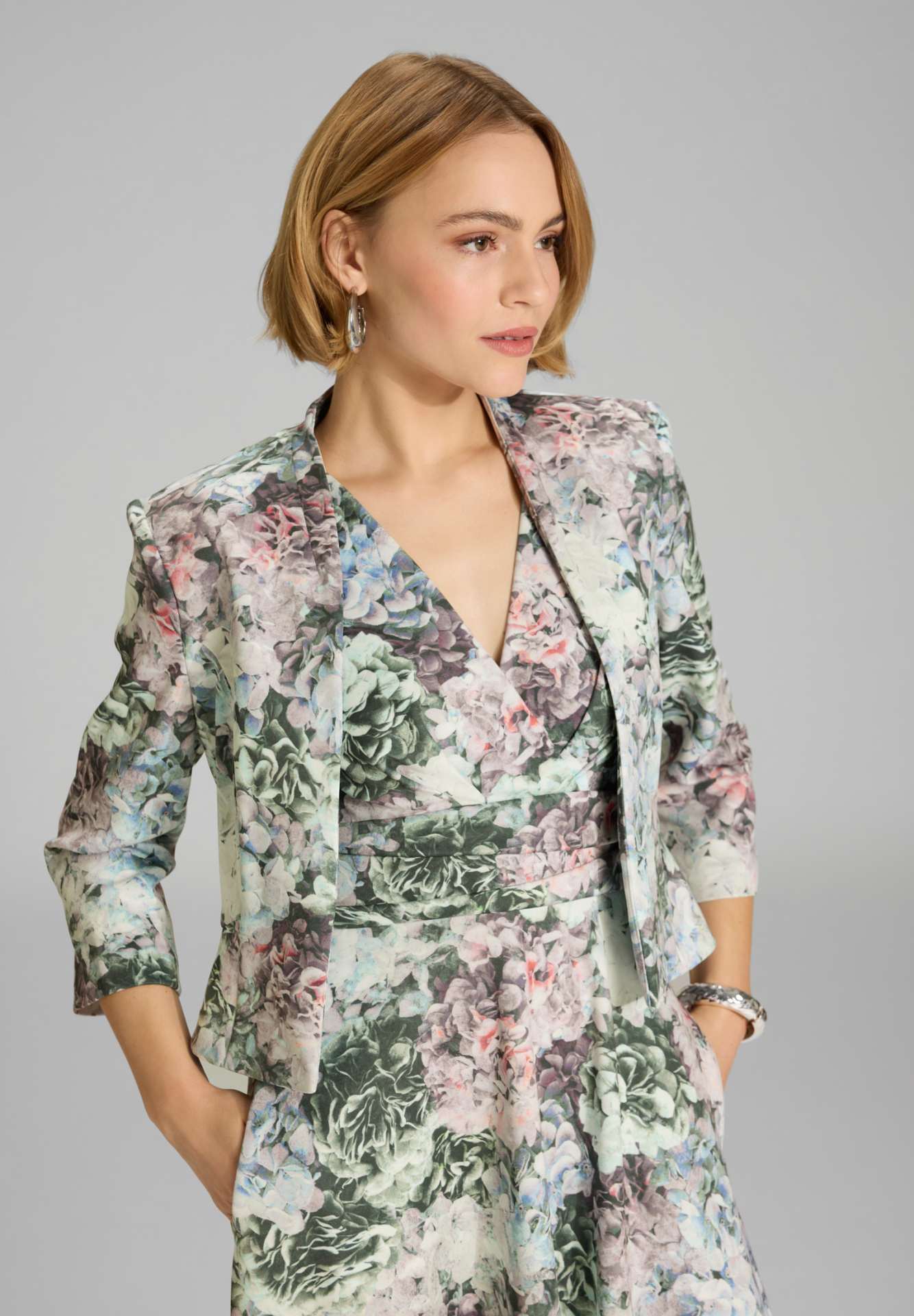 Floral bedruckter Scuba Blazer
