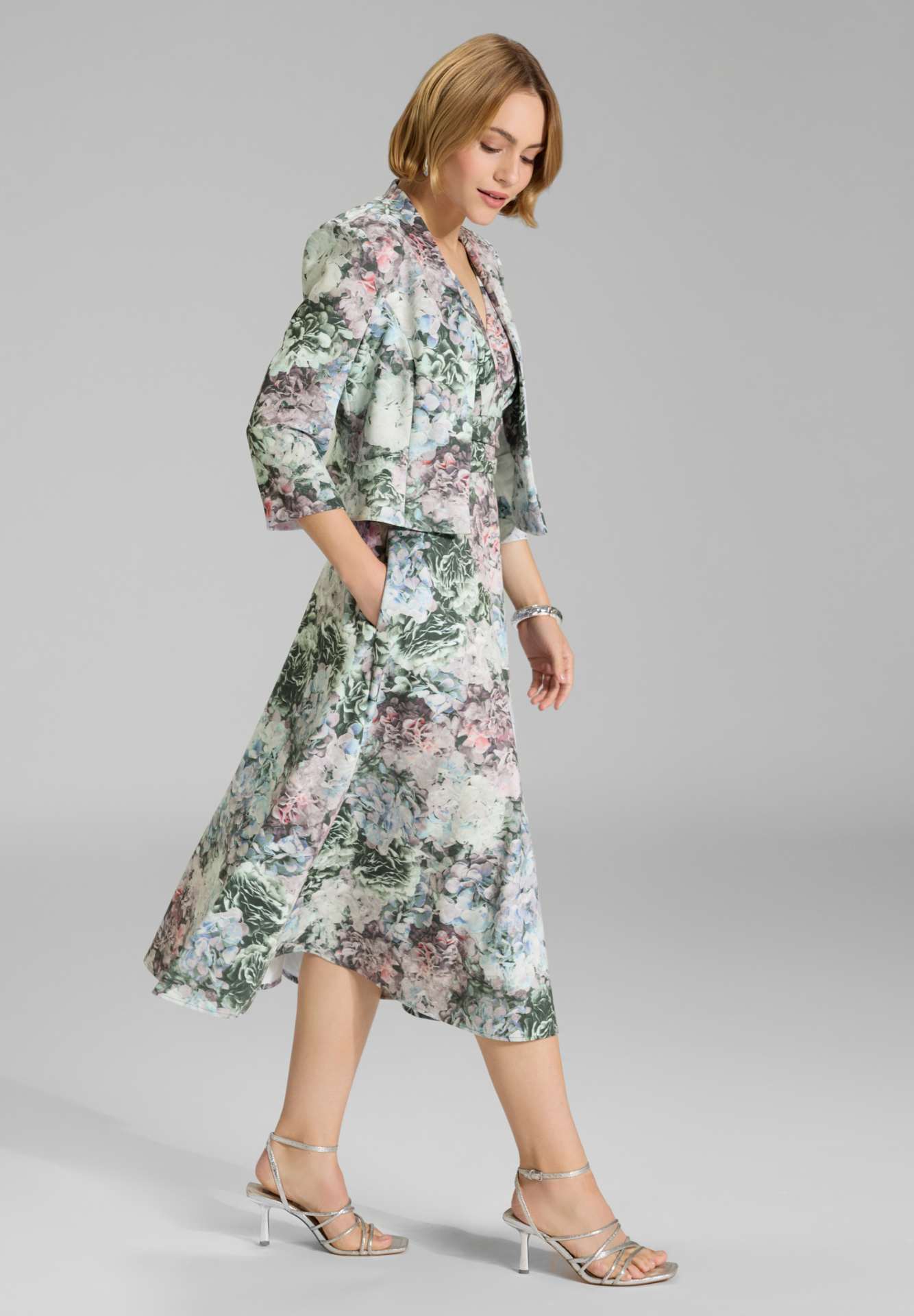 Floral bedruckter Scuba Blazer