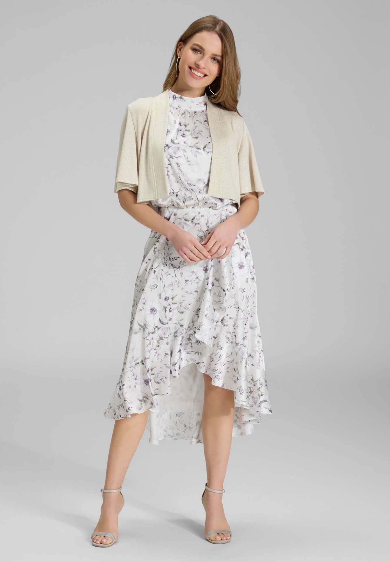 Jersey Bolero mit weiten Ärmeln golden beige