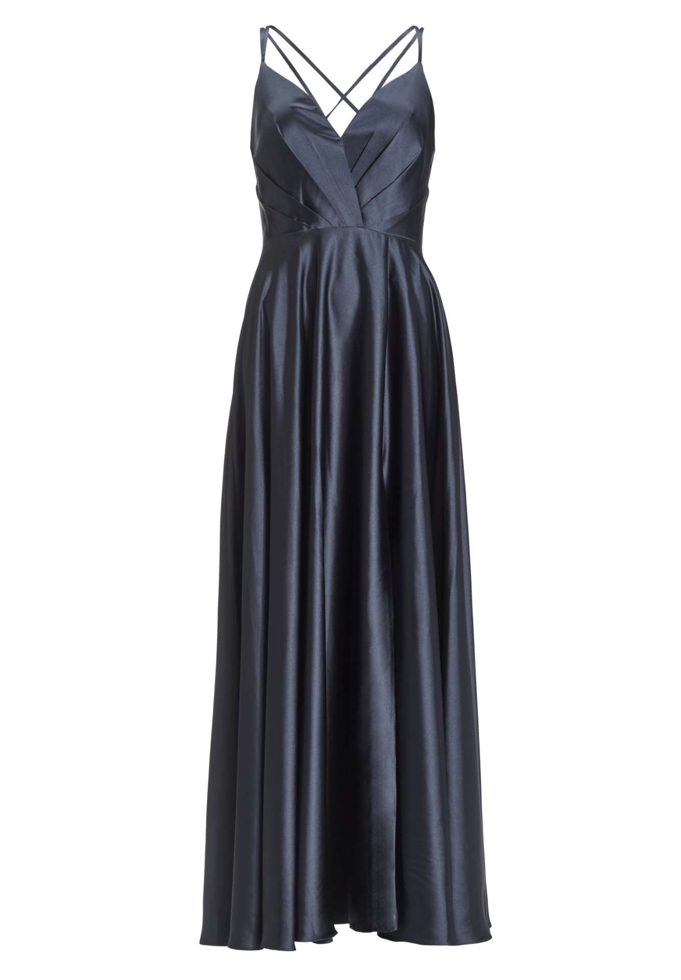 Satinkleid mit Beinschlitz