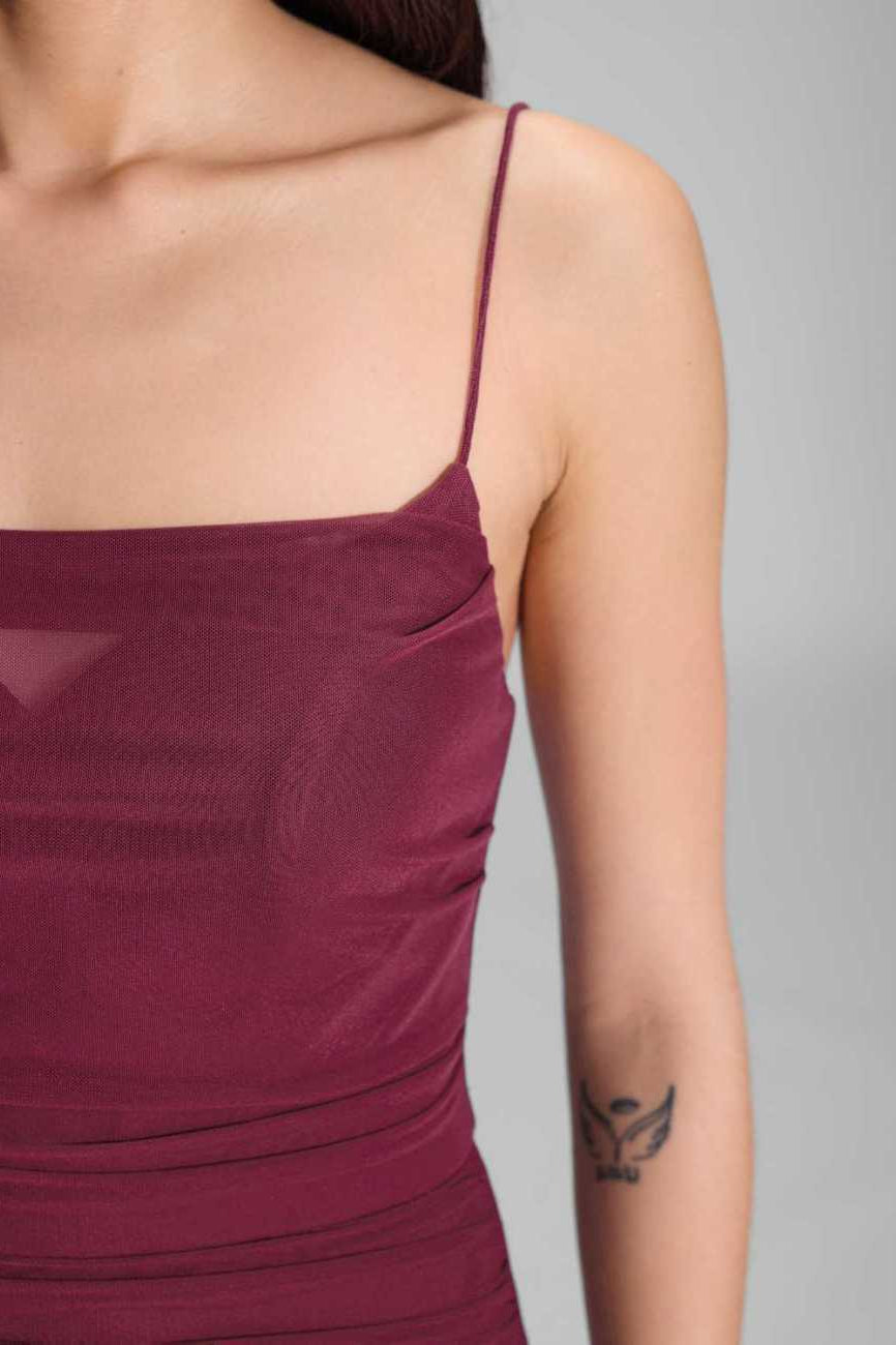 Bodycon-Kleid mit feinen Raffungen
