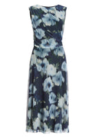 Midi Kleid aus weichem Mesh mit Ikat Druck