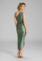 Midi Kleid One Shoulder aus Jersey Satin