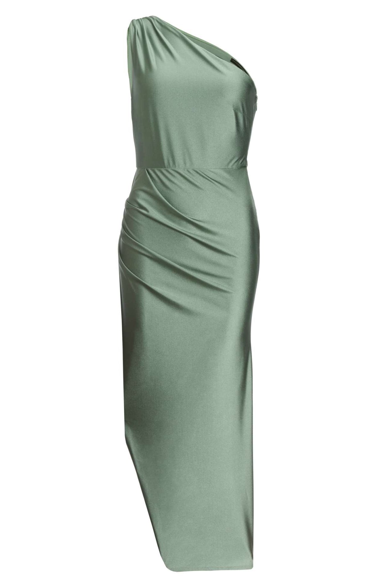 Midi Kleid One Shoulder aus Jersey Satin