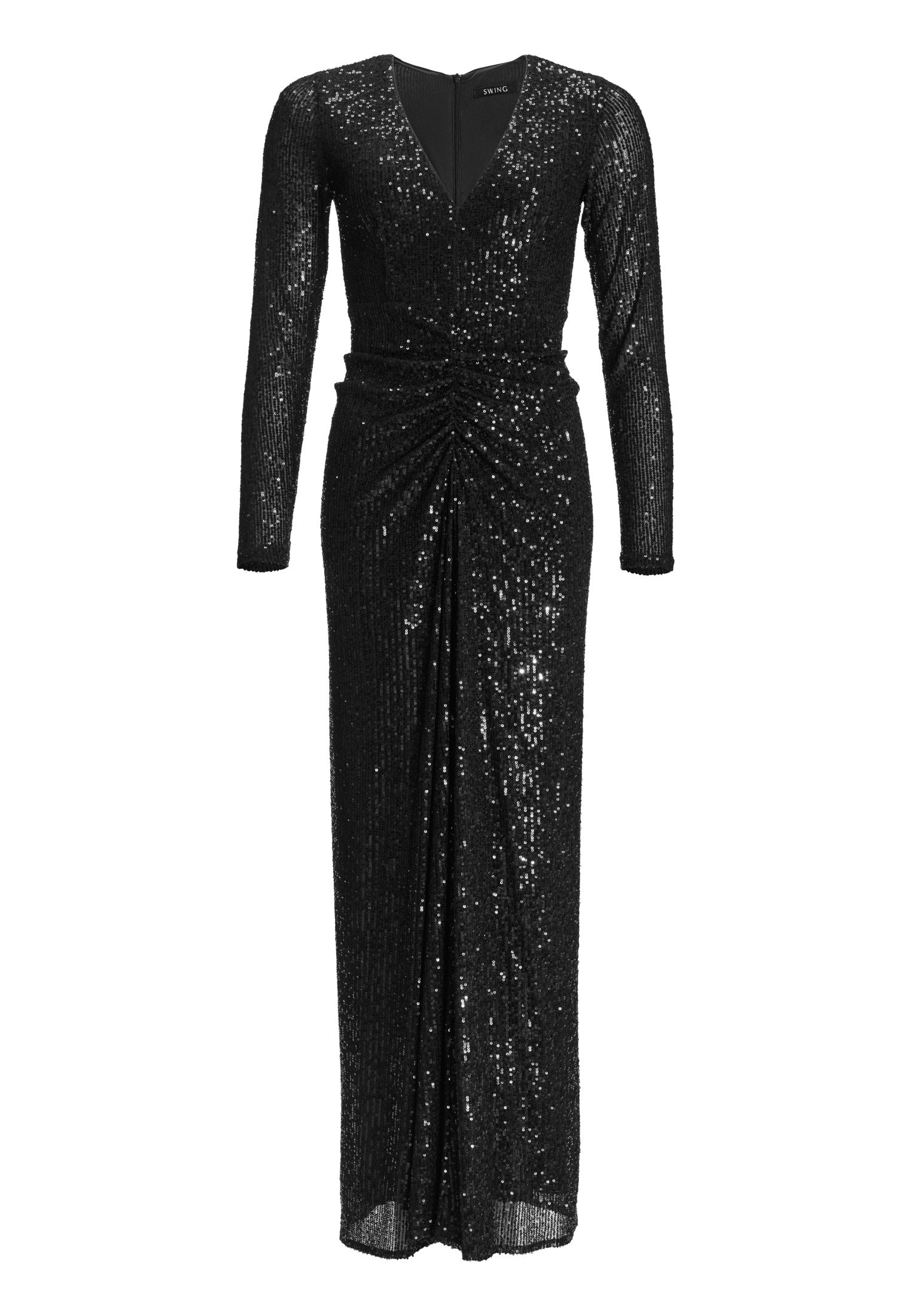 Abendkleid aus elastischem Paillettenstoff