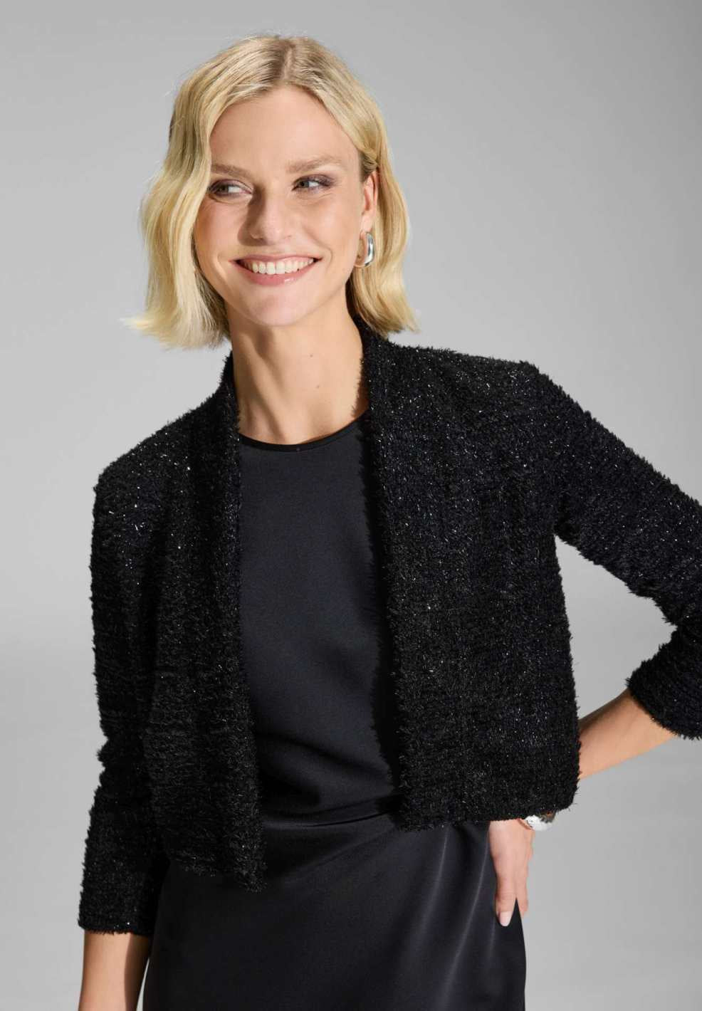 Bolero Jacke in Chenille Optik