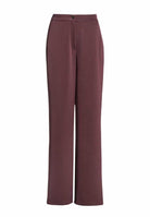 Hose aus Satin mit geradem Bein und Taschen