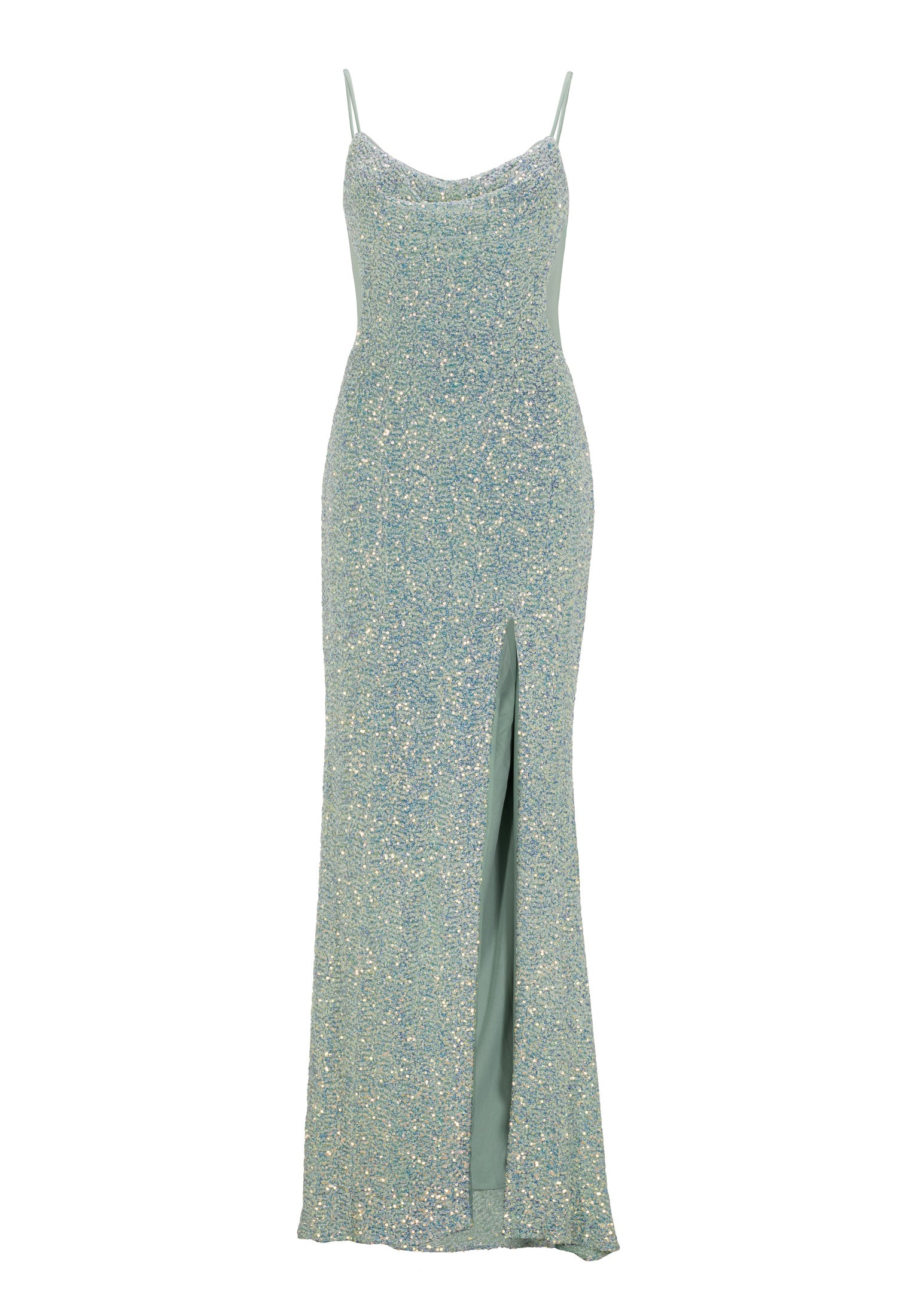 Slipdress mit transparenter Rückenpartie