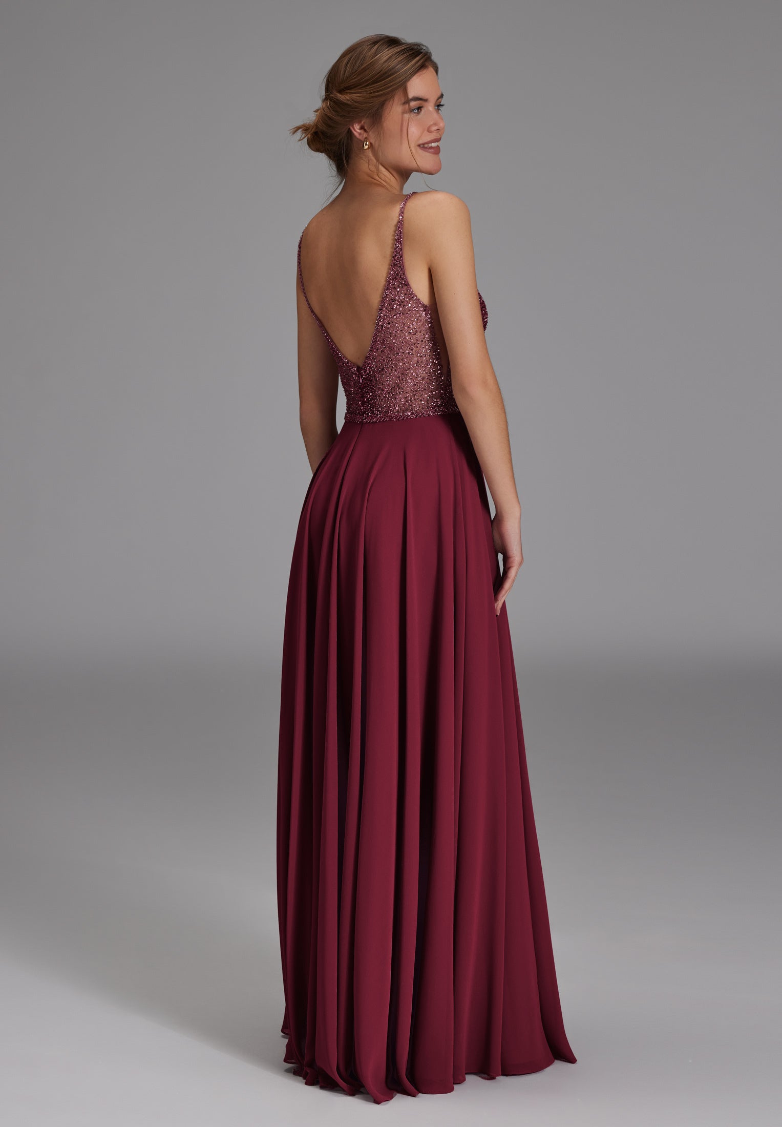Abendkleid aus Materialmix