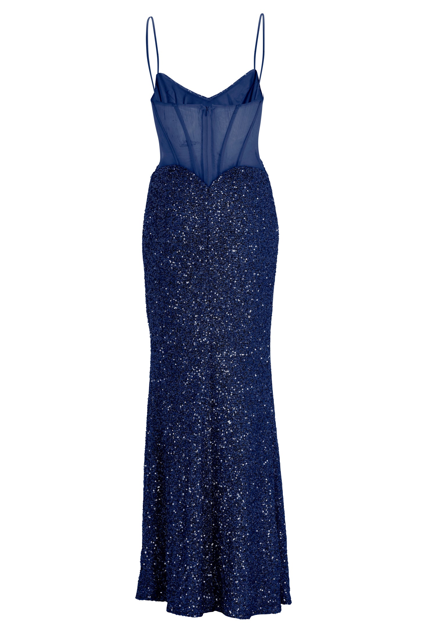 Slipdress mit transparenter Rückenpartie