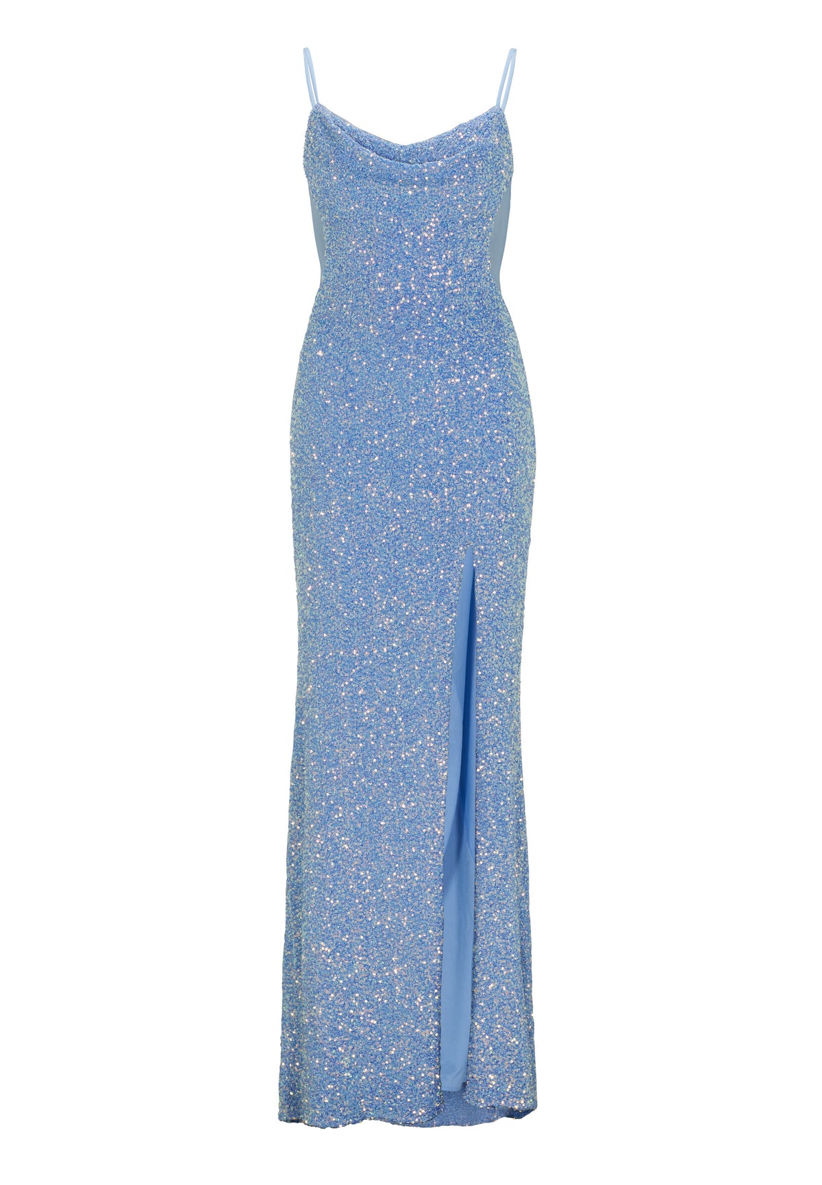 Slipdress mit transparenter Rückenpartie