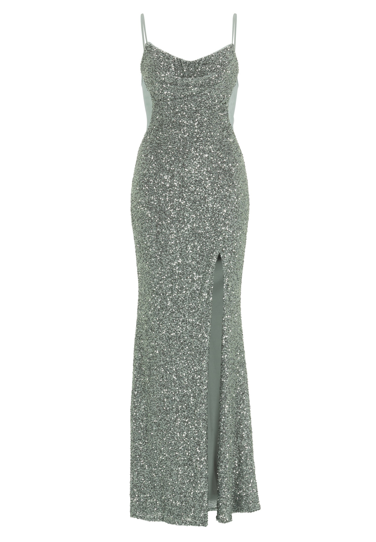 Slipdress mit transparenter Rückenpartie