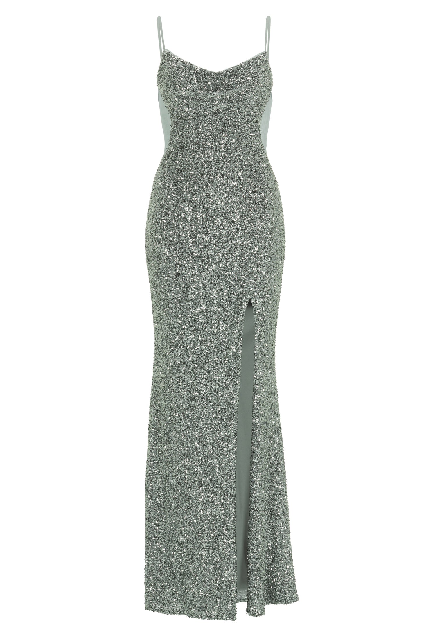 Slipdress mit transparenter Rückenpartie