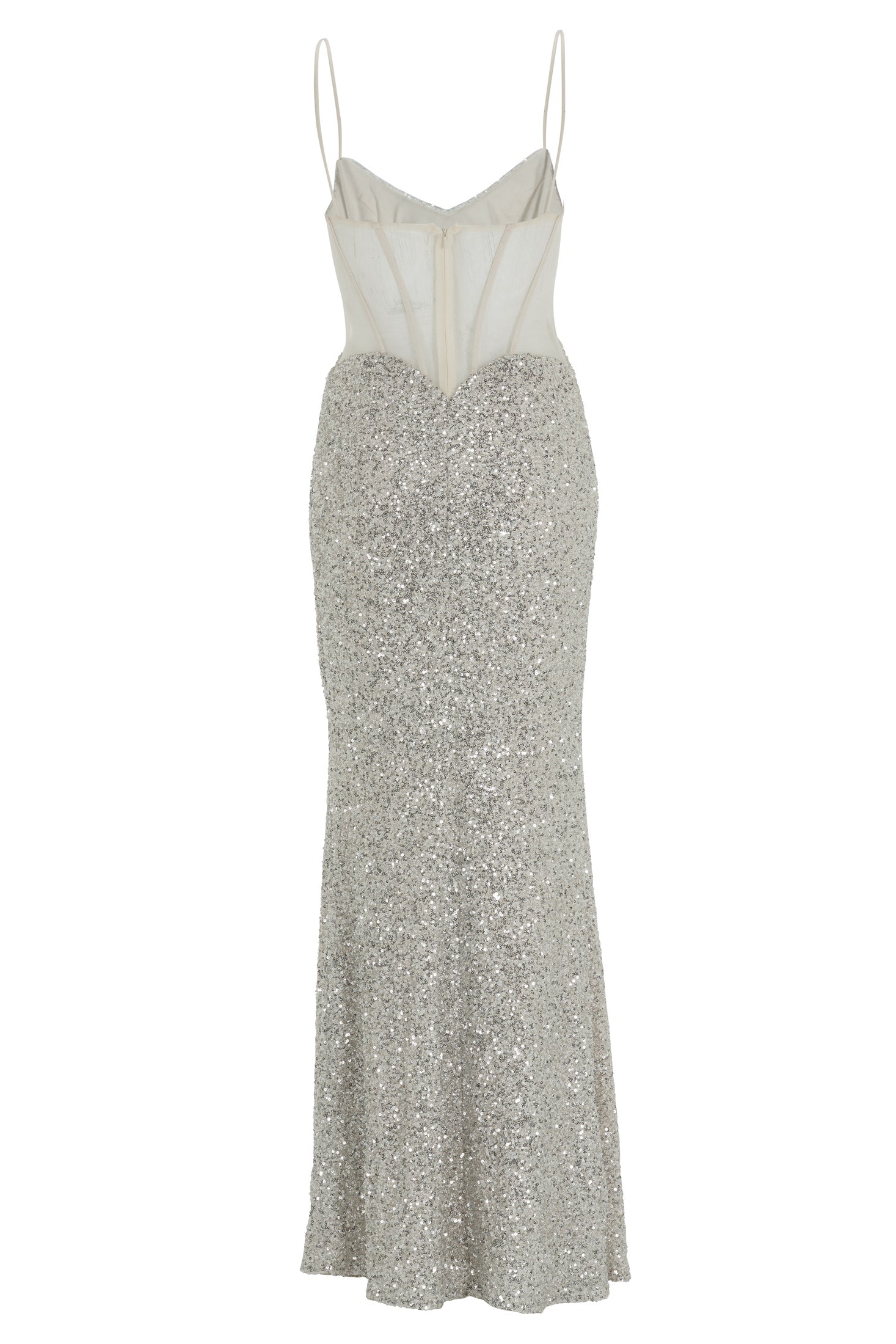 Slipdress mit transparenter Rückenpartie