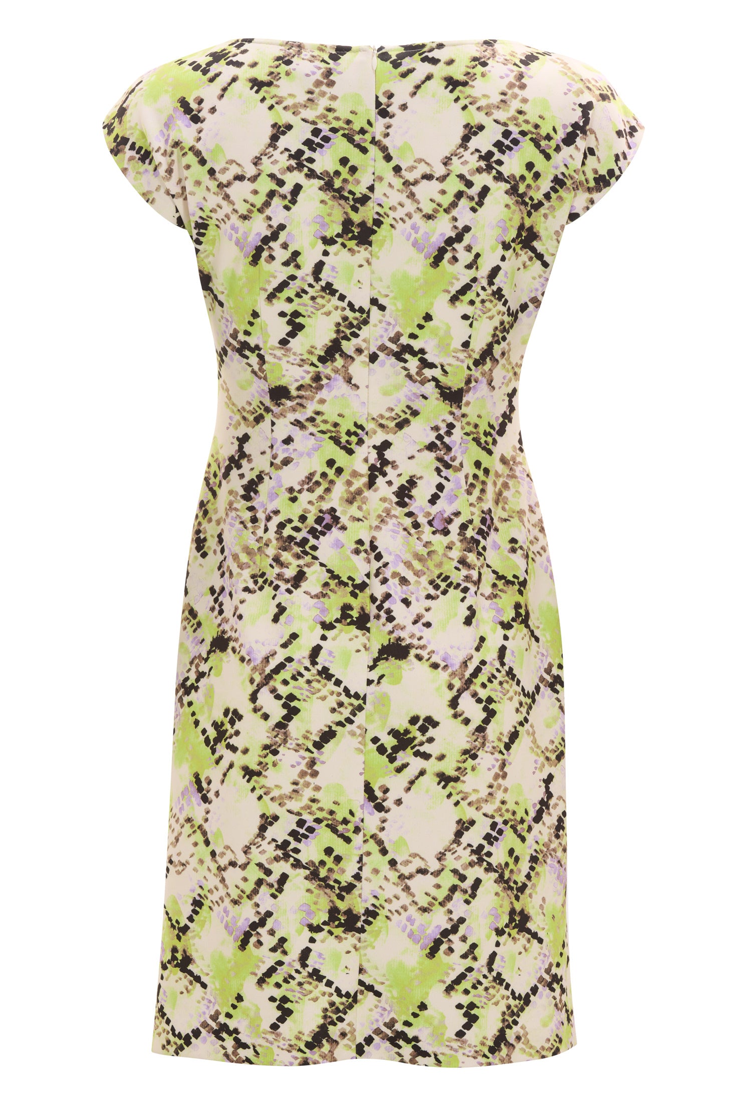 Etui Kleid aus Scuba mit Animal Print