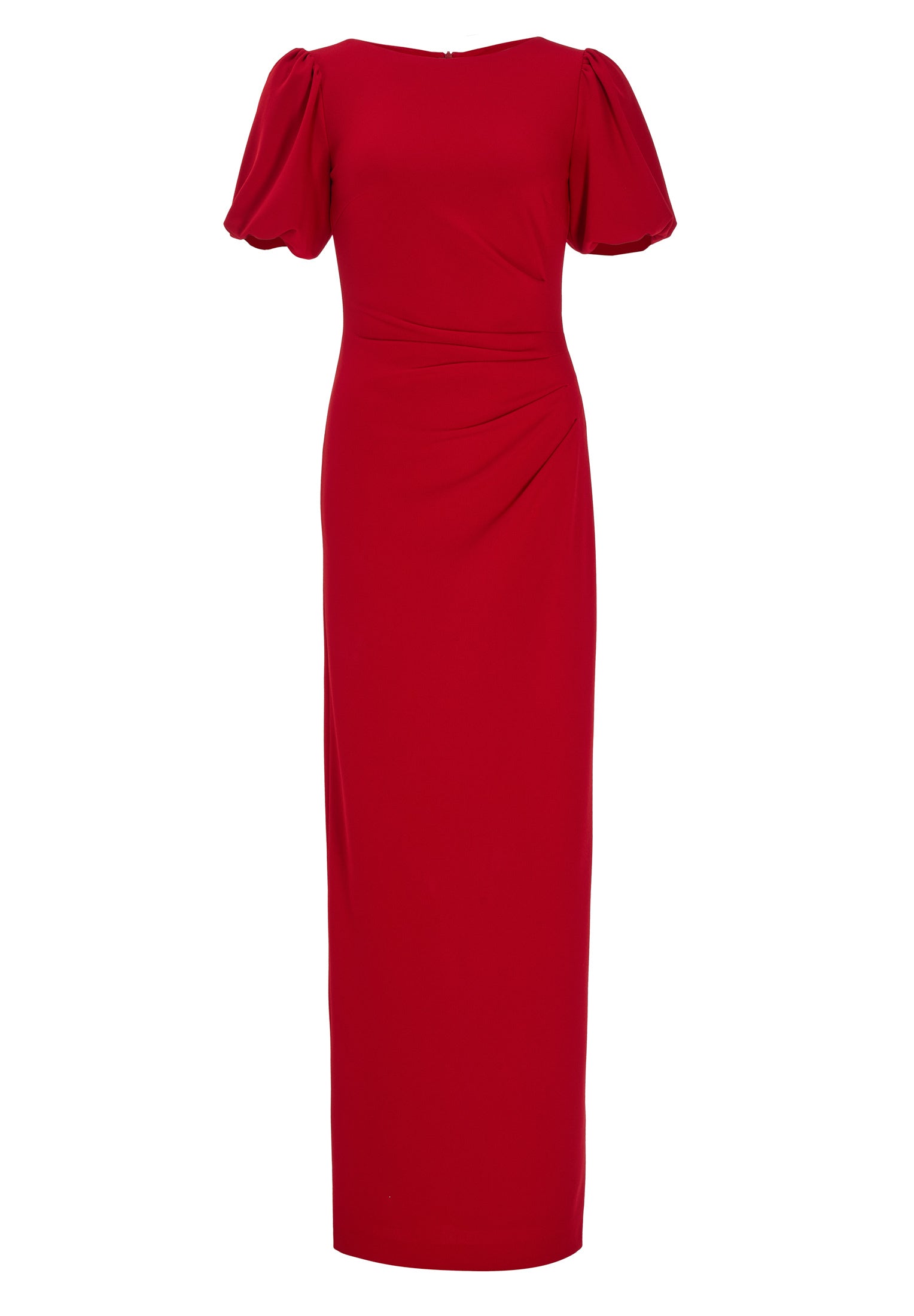 Abendkleid mit Puffärmeln aus Crepe Jersey