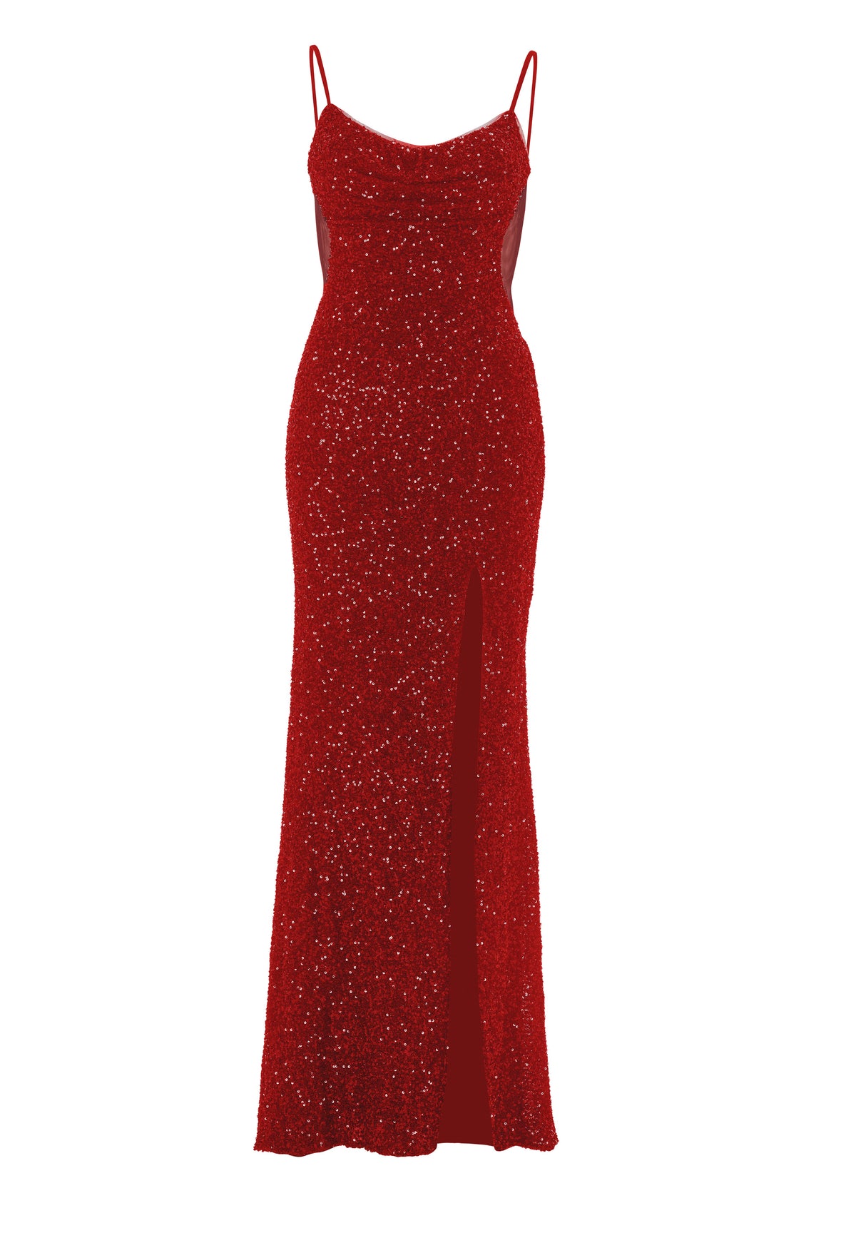 Slipdress mit transparenter Rückenpartie
