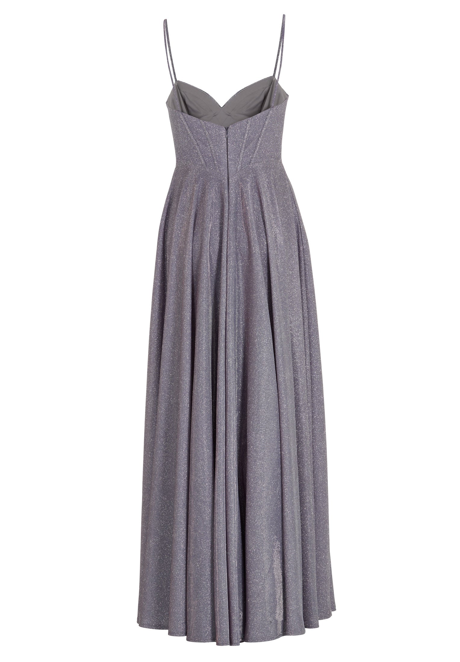 Schimmerndes Abendkleid mit Drapierung