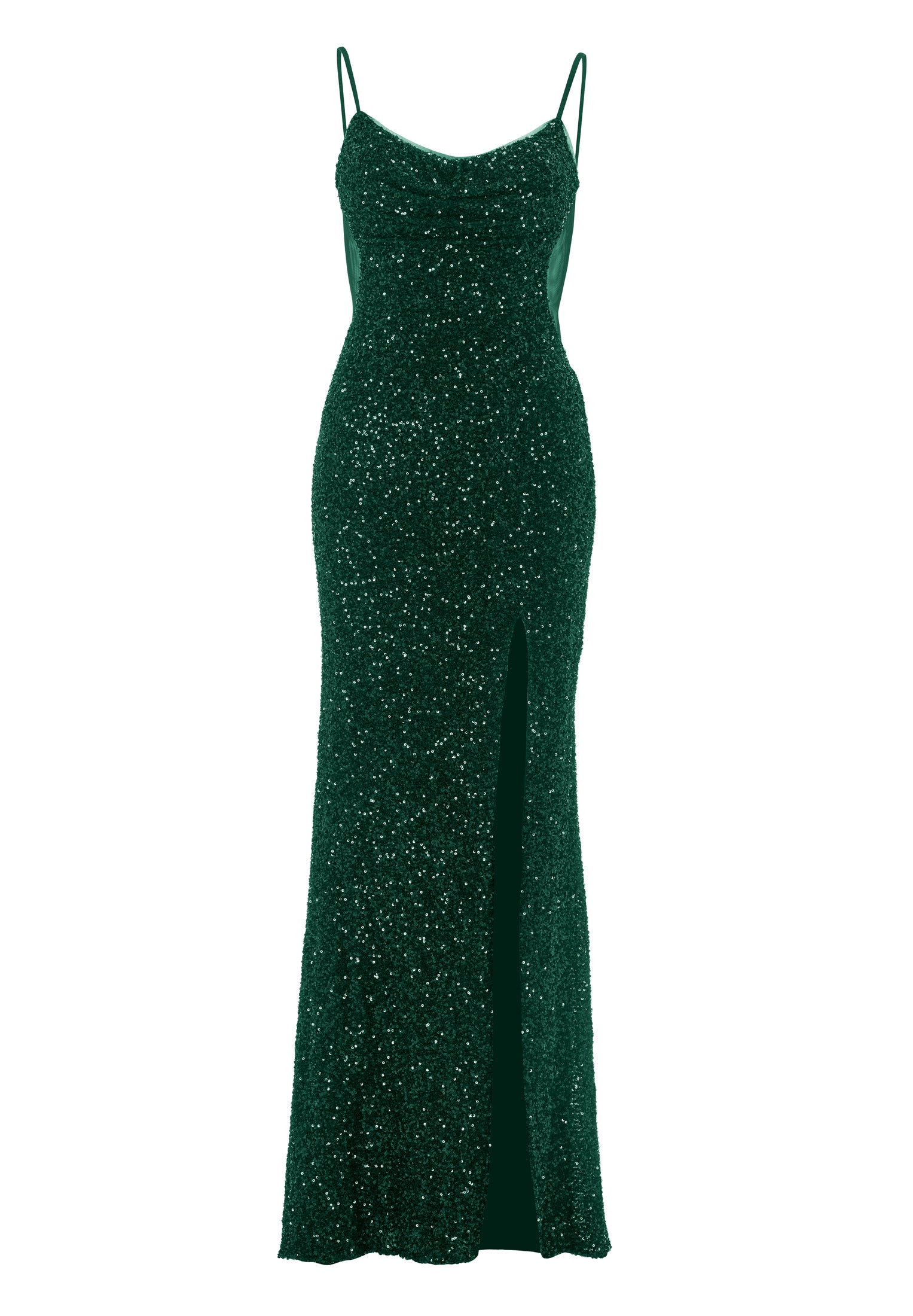 Slipdress mit transparenter Rückenpartie