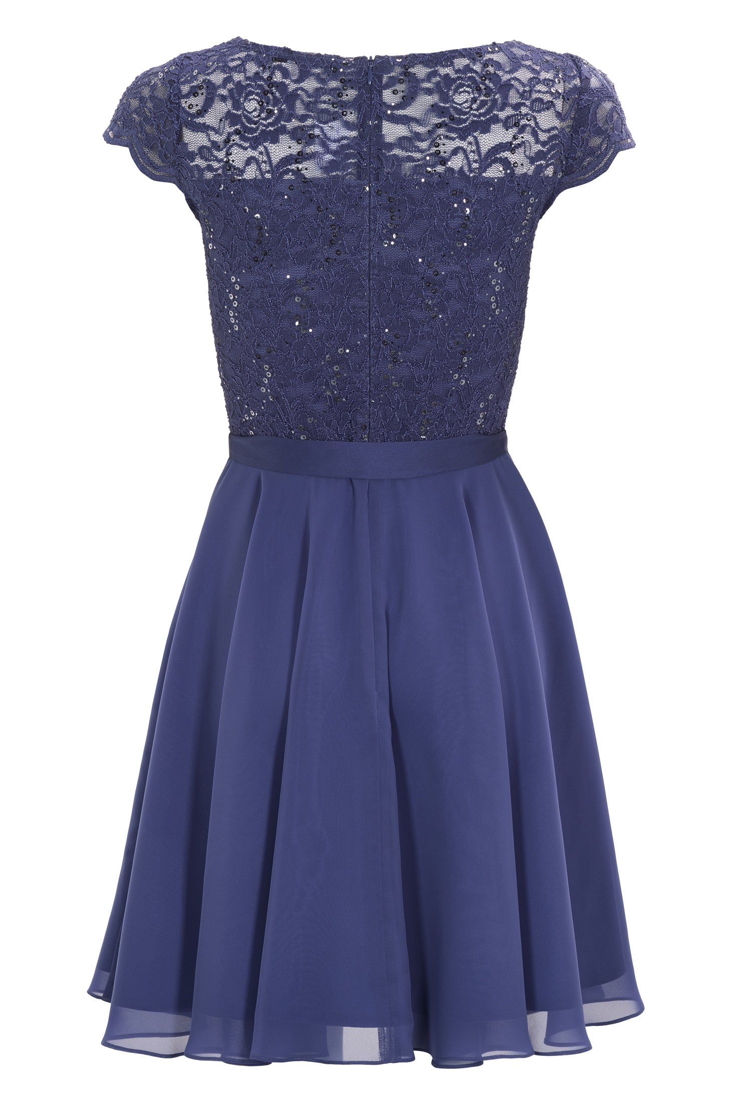 Cocktailkleid mit Spitzenoberteil und Chiffon Rock