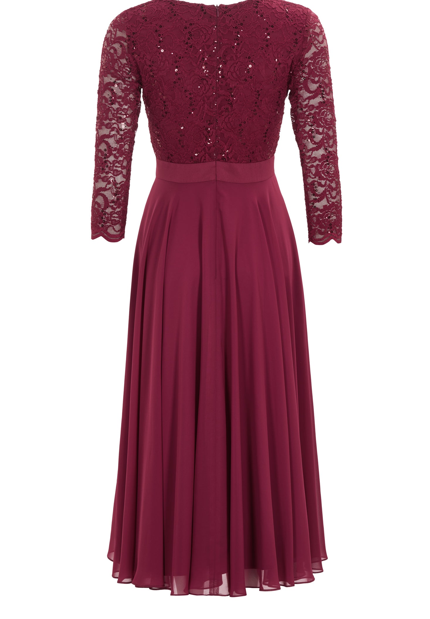 Cocktailkleid aus Material-Mix