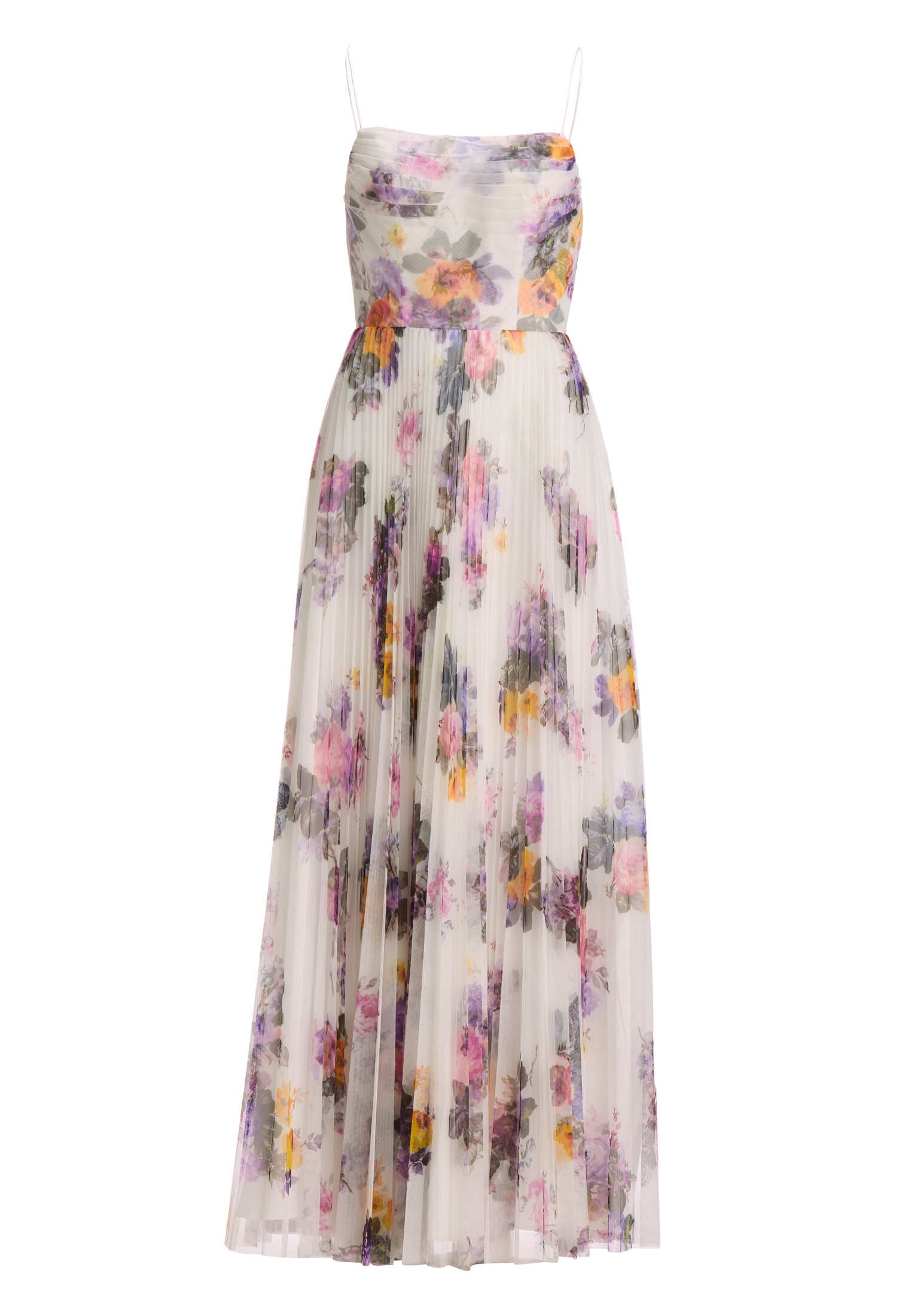 Printkleid mit plissiertem Rock