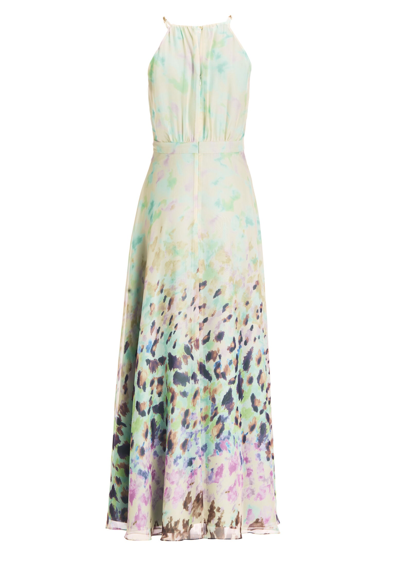 Abendkleid aus Chiffon mit Animal Print