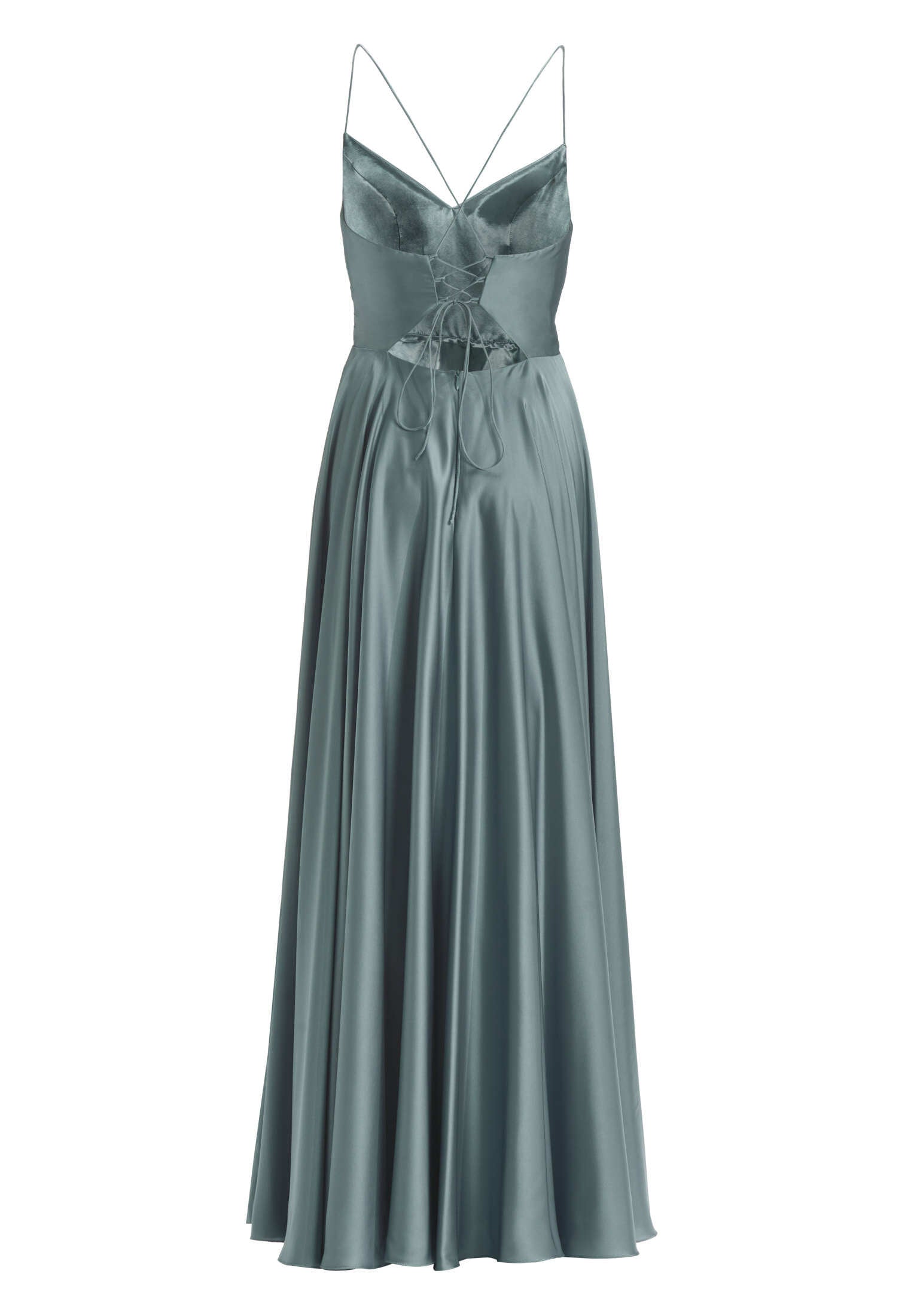Satinkleid mit Schnürung am Rücken