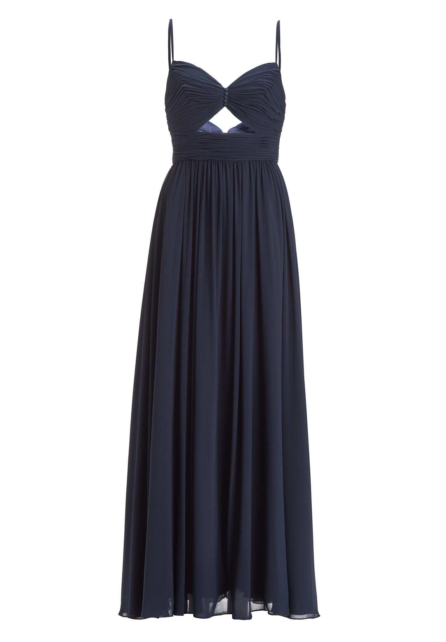 Chiffonkleid mit Cut-Out Detail und feiner Raffung