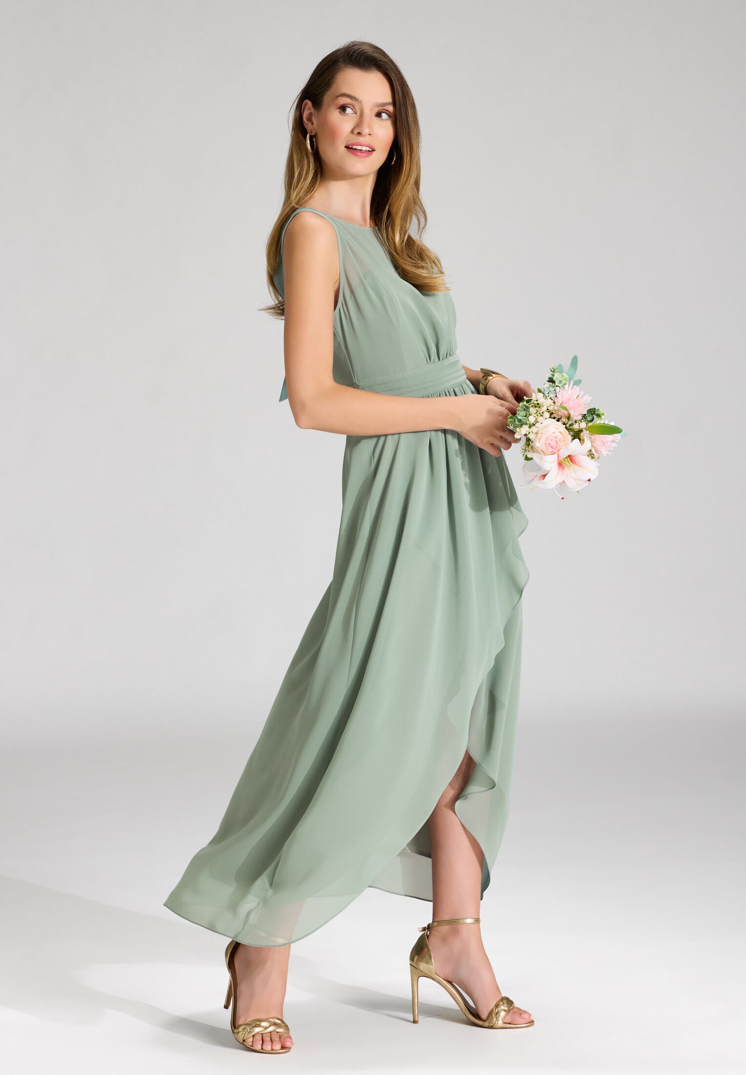 Abendkleid mit Vokuhila Rock