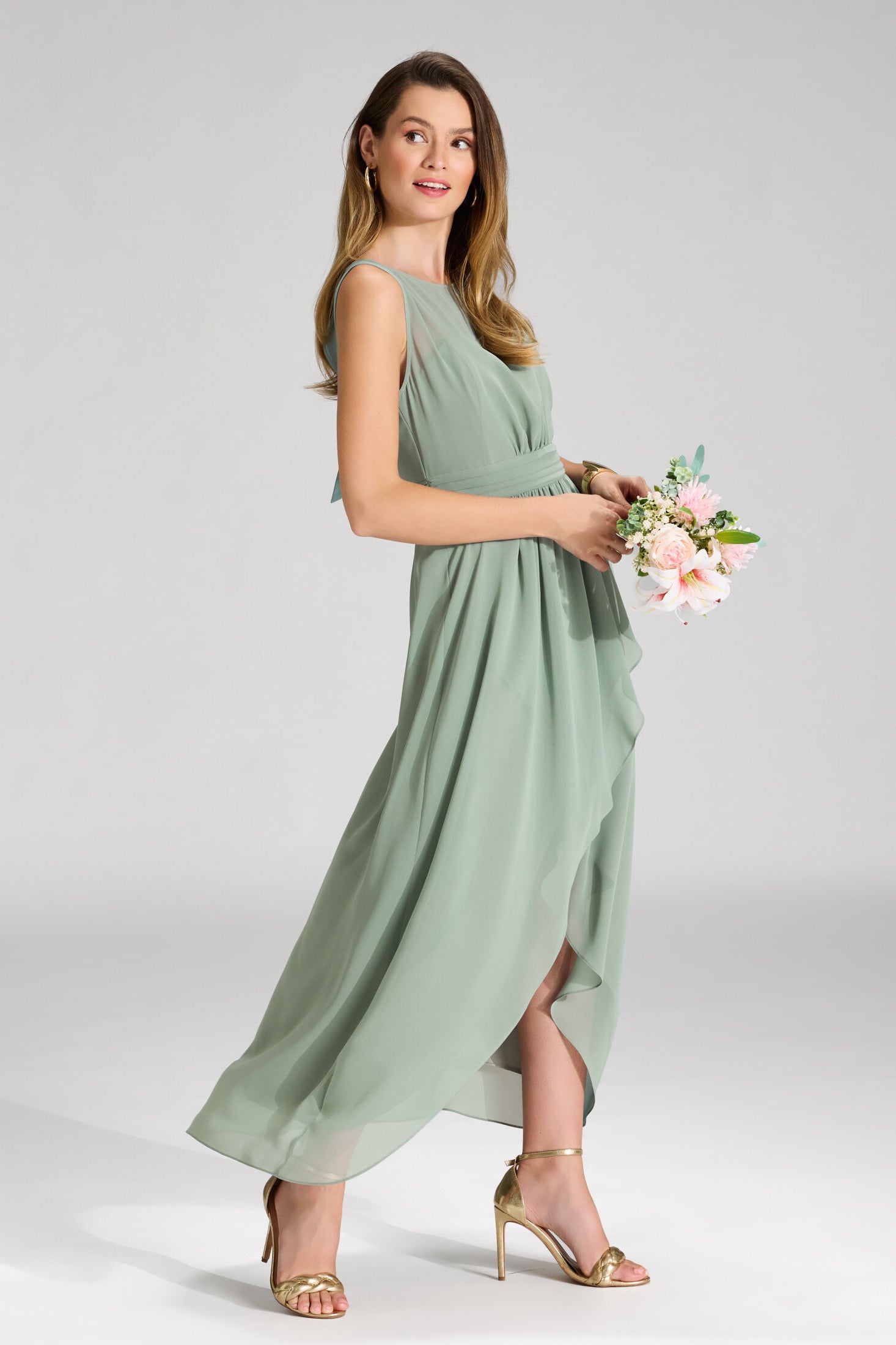 Abendkleid mit Vokuhila Rock